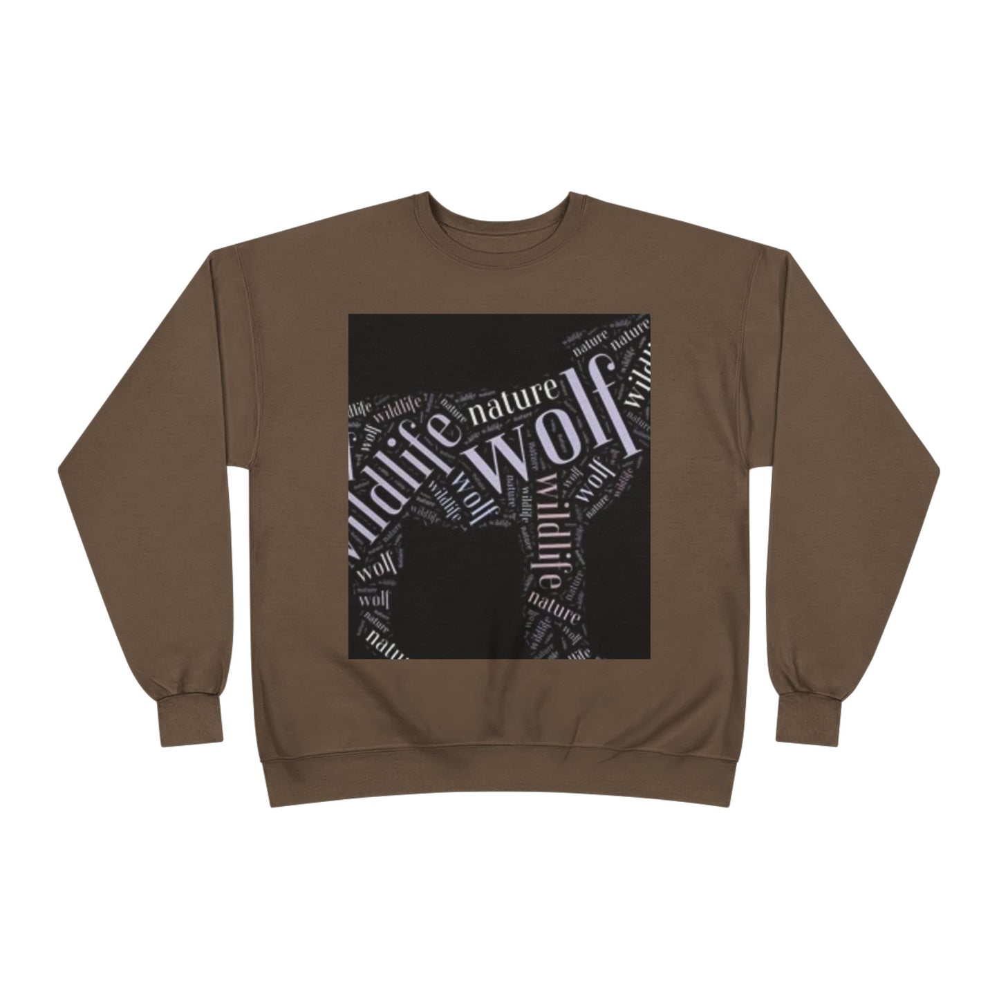 Unisex Eco-Friendly Wolf Graphic Crewneck Sweatshirt - Nature Lover Gift