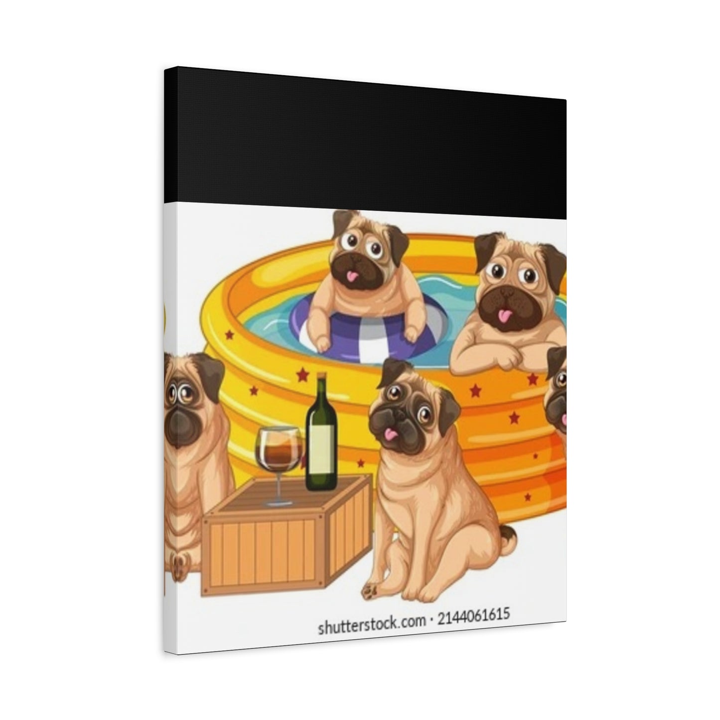 Pug Pool Party Canvas Art - Fun Pet Decor