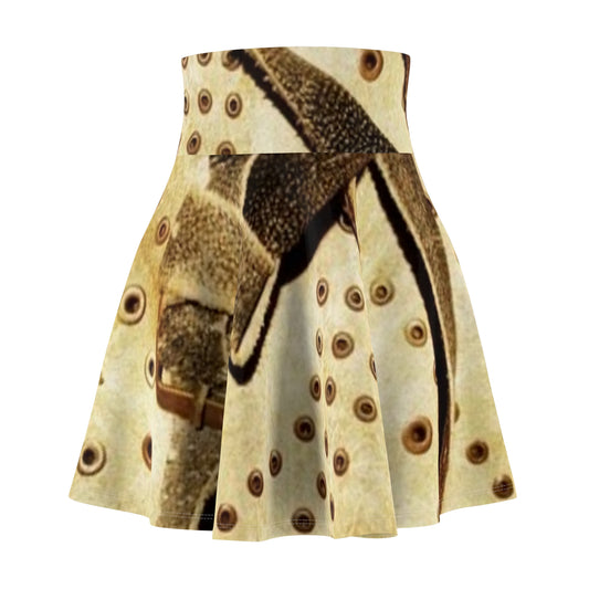 Vintage-Inspired Women's Skater Skirt with Unique Pattern