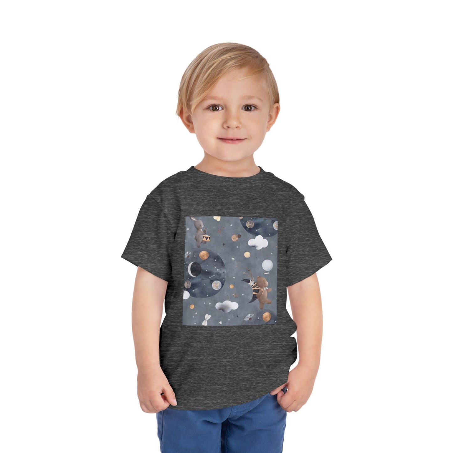 Cosmic Adventure Toddler Tee - Fun Space-Themed Short Sleeve Shirt for Kids