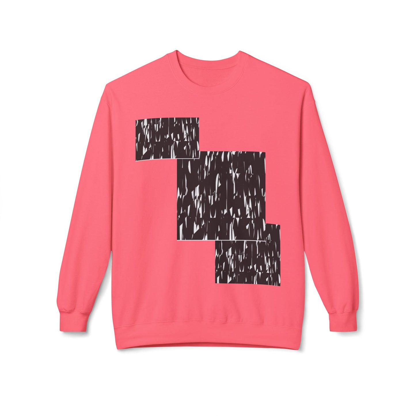 Modern Abstract Fleece Crewneck Sweatshirt - Cozy Unisex Apparel