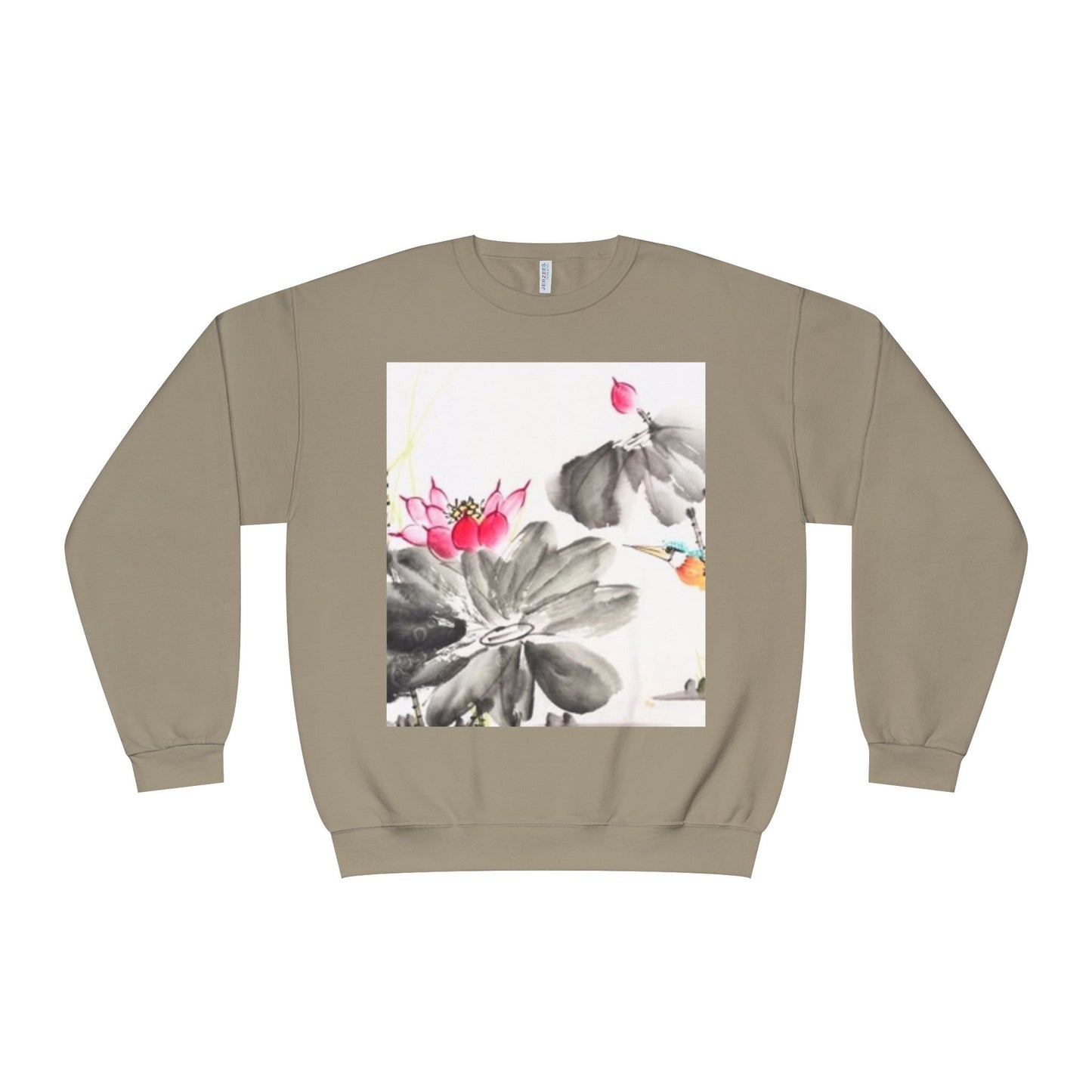 Lotus Blossom Unisex Crewneck Sweatshirt - Cozy Botanical Art Design