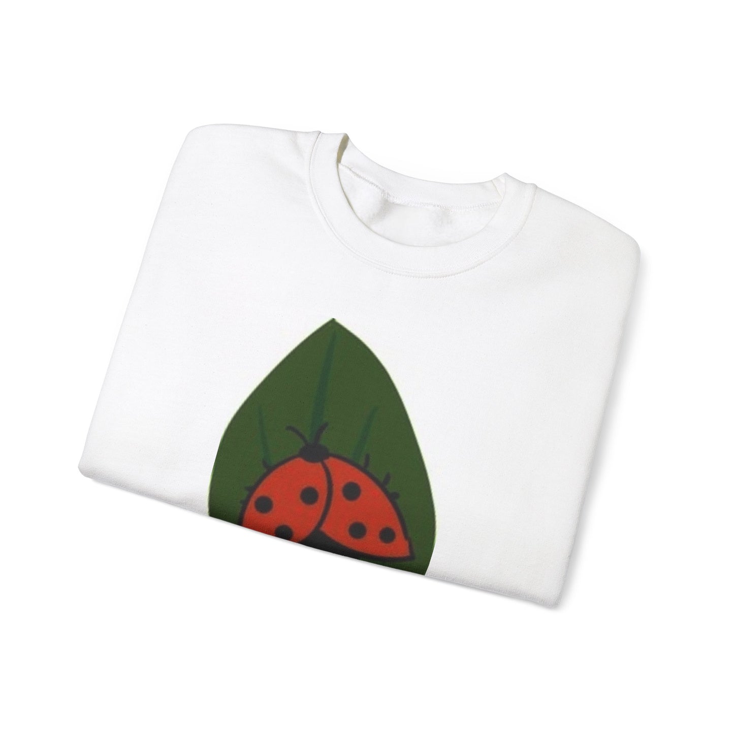 Ladybug Leaf Unisex Crewneck Sweatshirt - Cozy & Eco-Friendly