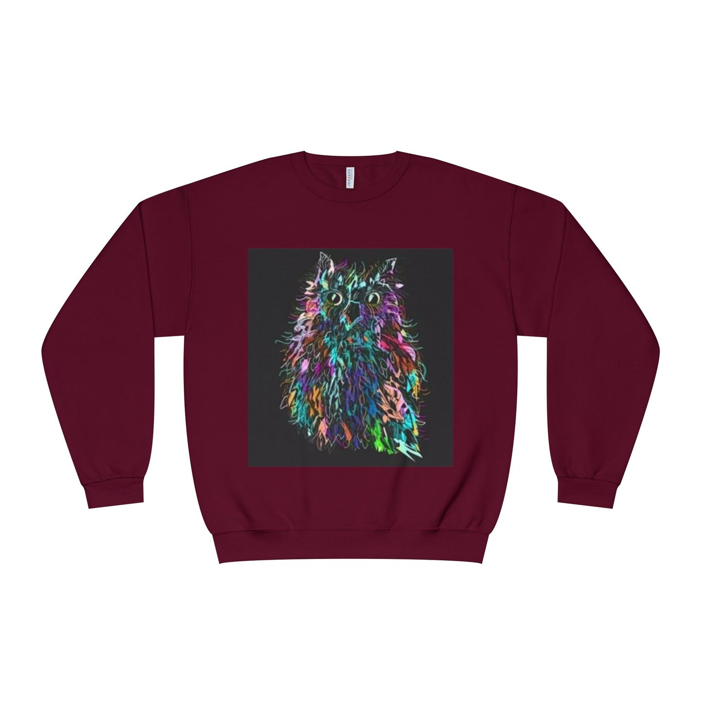 Colorful Cat Graphic Unisex Crewneck Sweatshirt