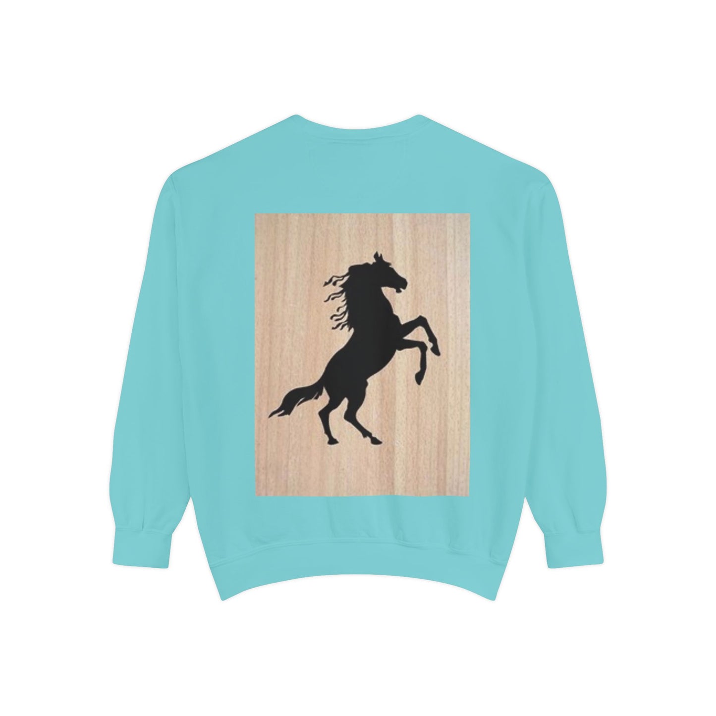 Equestrian Spirit Unisex Garment-Dyed Sweatshirt - Bold Horse Design