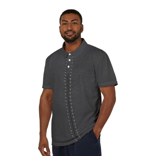 Stylish Textured Unisex Polo Shirt - Casual Comfort for Everyday Wear