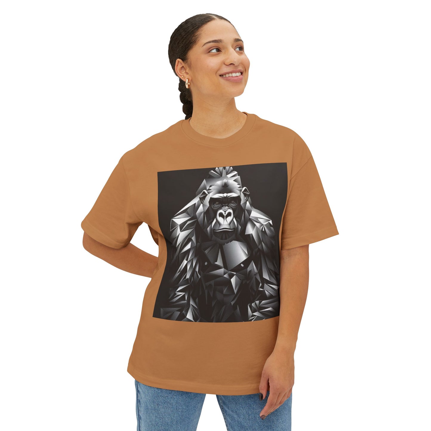 Unisex Oversized Boxy Tee - Vibrant Hoodie Graphic Shirt for Casual Style