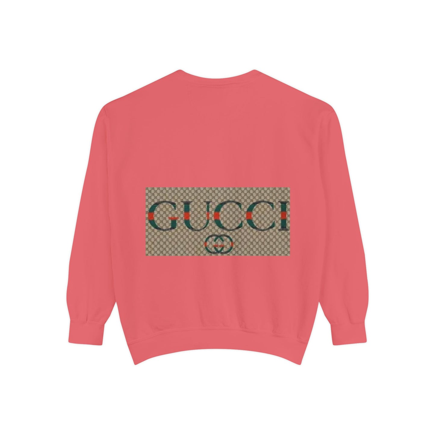 Fashionable Unisex Garment-Dyed Sweatshirt with GUCCI Design