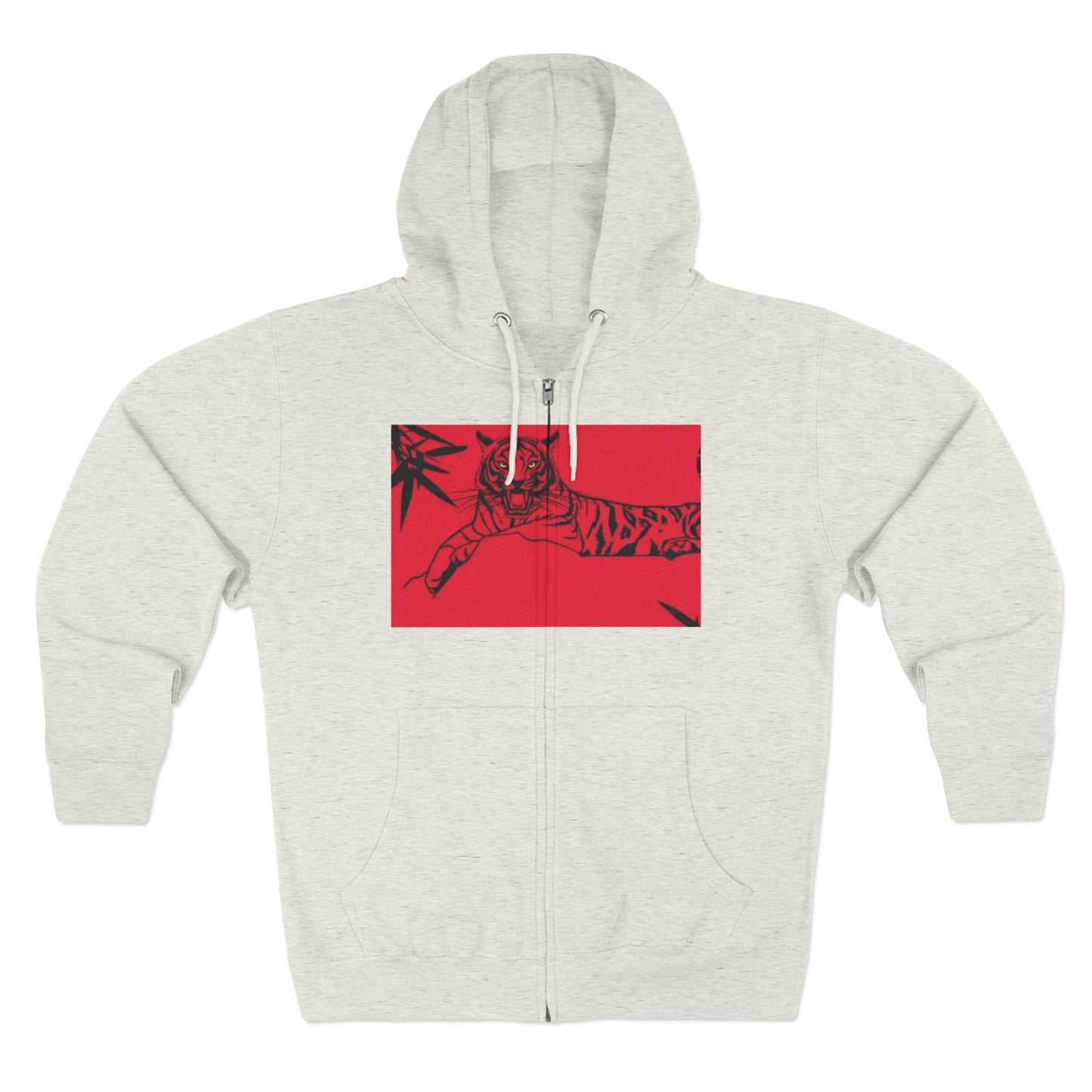 Cool Tiger Graphic Unisex Zip Hoodie - Trendy Streetwear for Animal Lovers