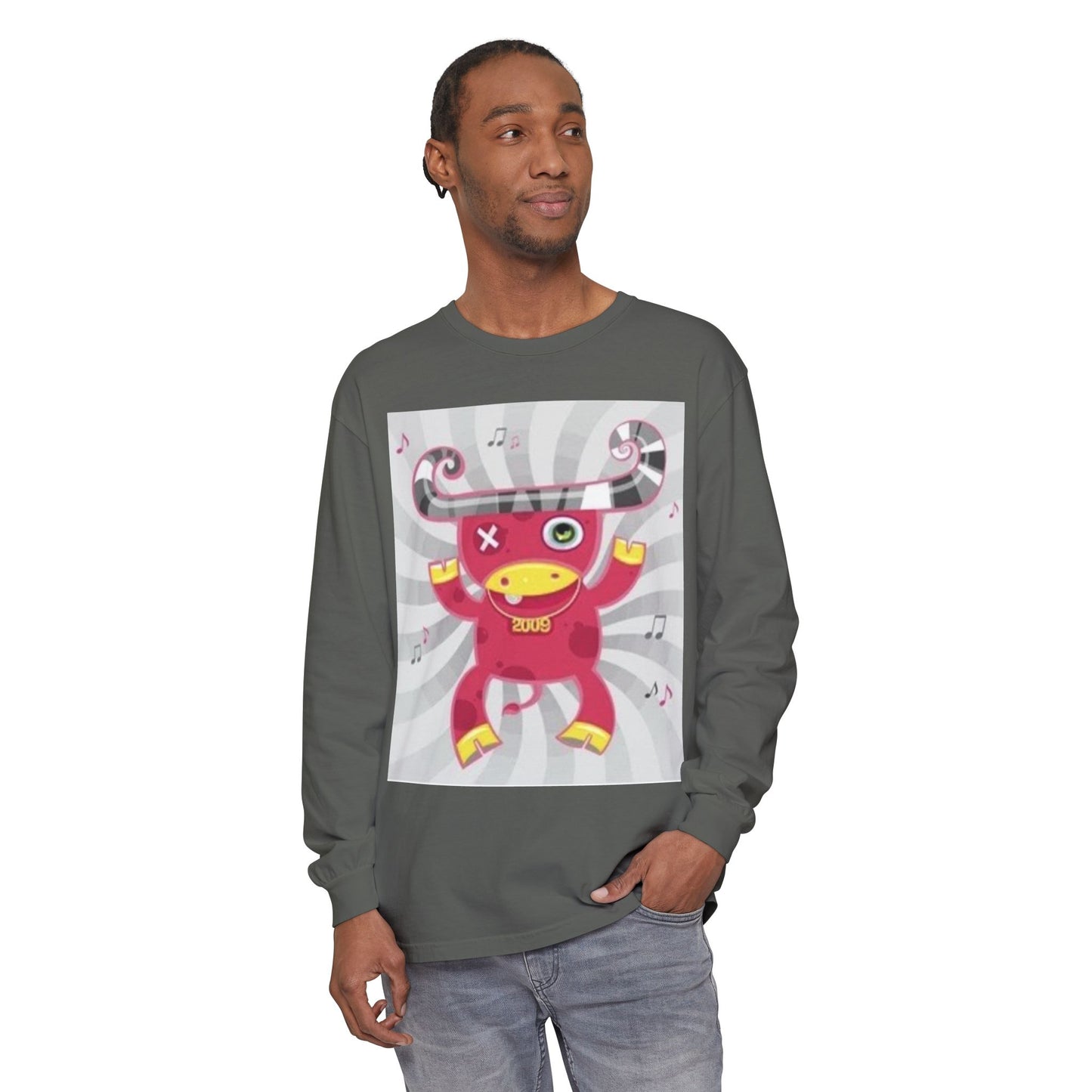 Fun & Quirky Graphic Long Sleeve T-Shirt - Perfect for Music Lovers