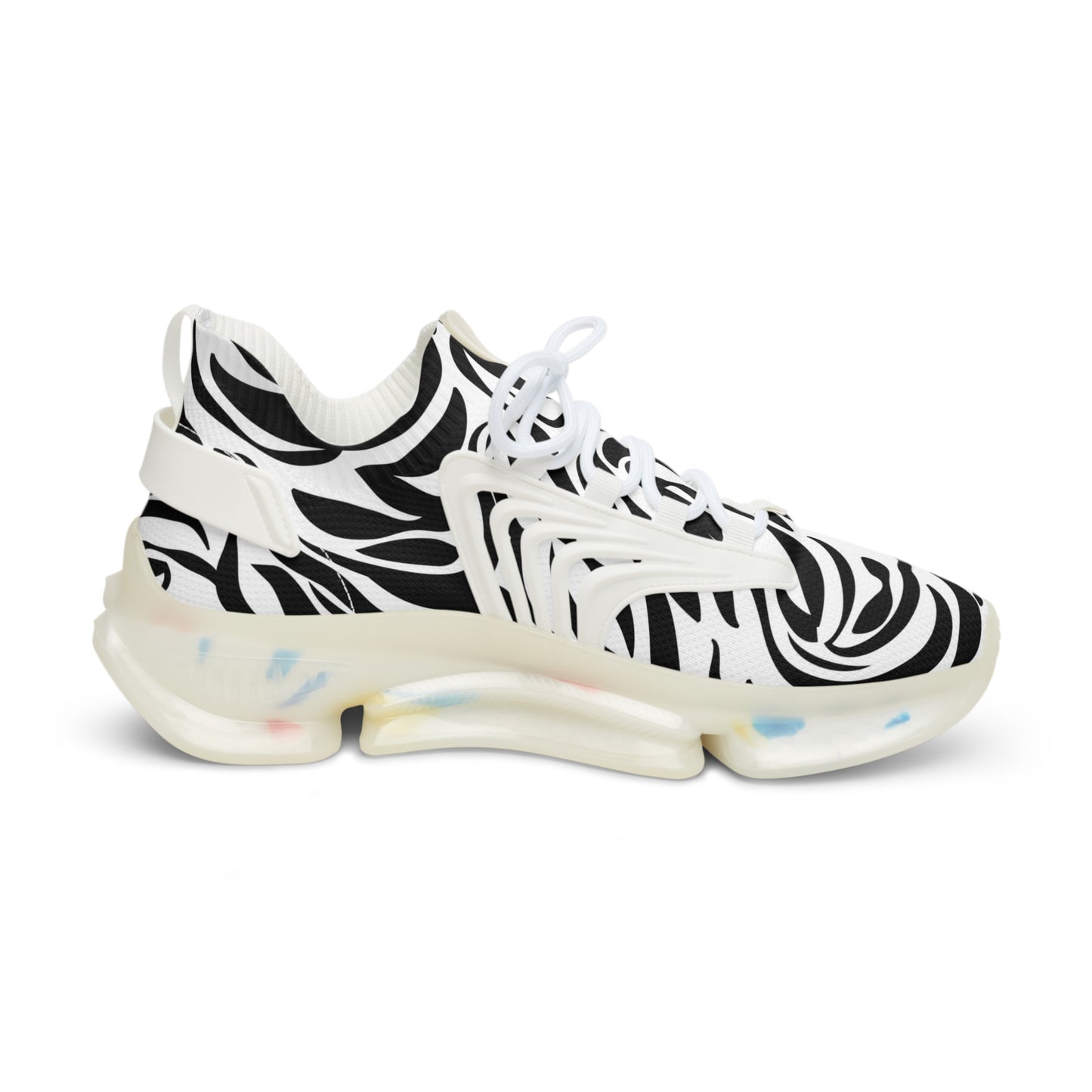 Stylish Zebra Print Men's Mesh Sneakers - Trendy Athletic Footwear for Everyday Wear
