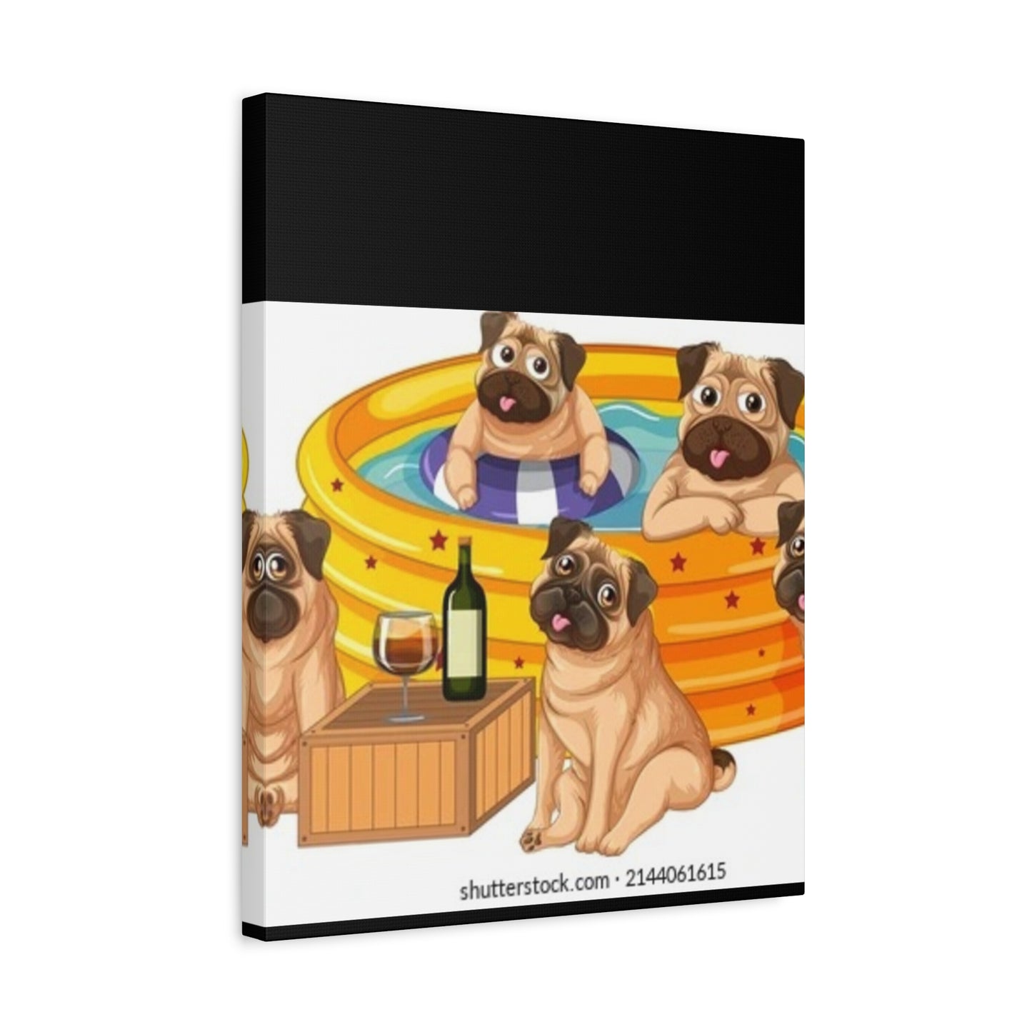 Pug Pool Party Canvas Art - Fun Pet Decor