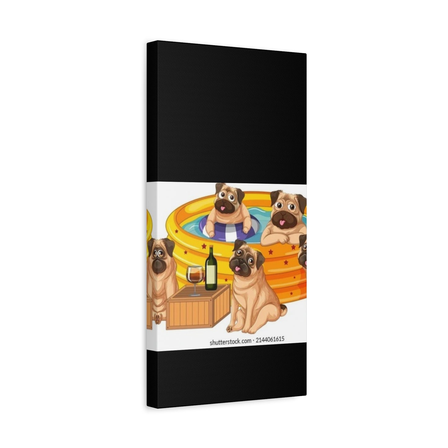 Pug Pool Party Canvas Art - Fun Pet Decor