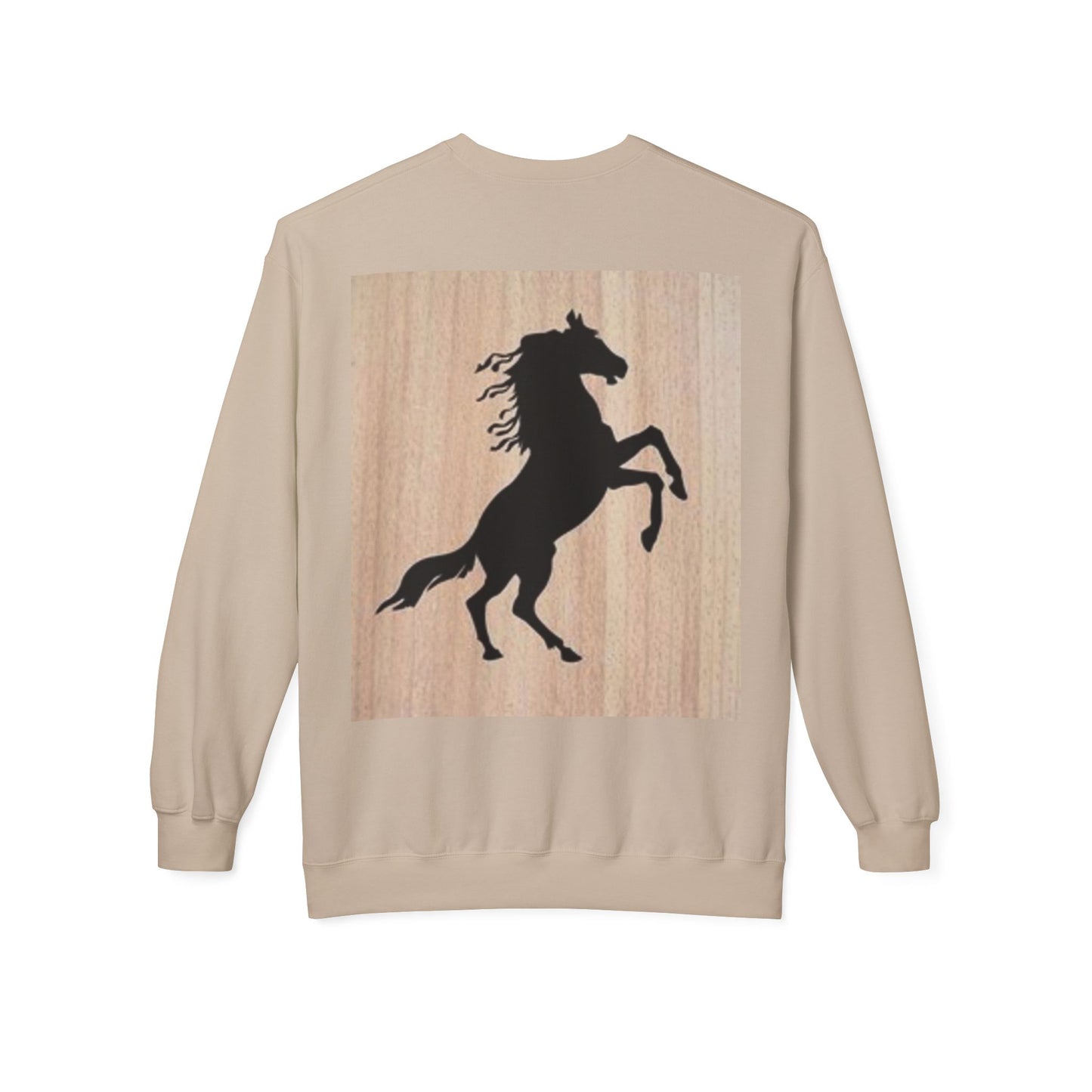 Equestrian Silhouette Fleece Sweatshirt - Perfect for Horse Lovers