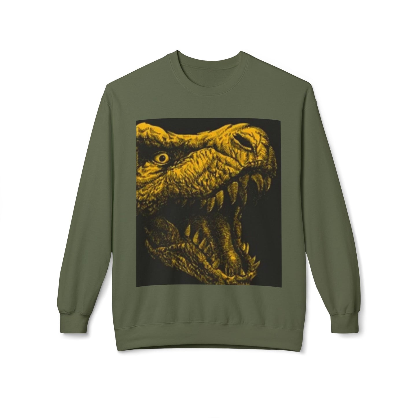 Unisex Dinosaur Graphic Sweatshirt - Cozy Midweight Crewneck