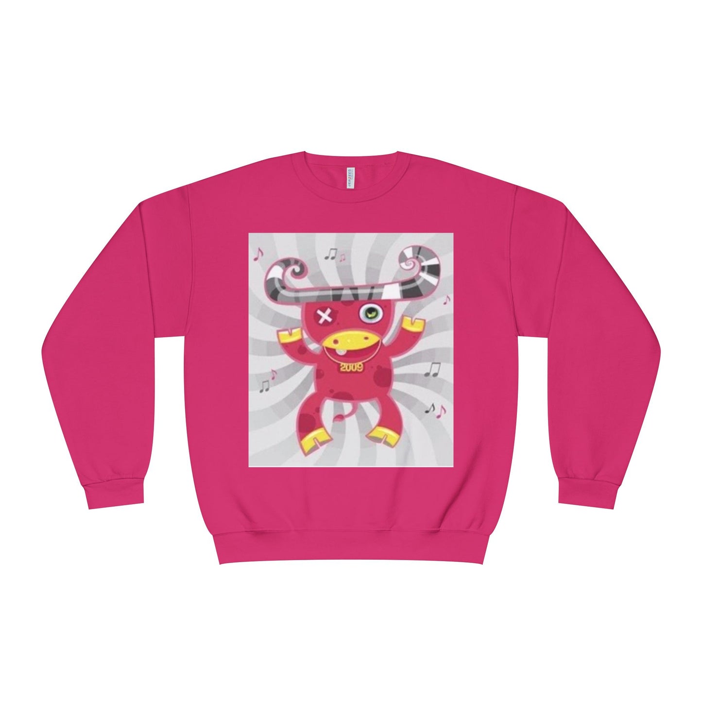 Fun Cartoon Monster Crewneck Sweatshirt - Unisex