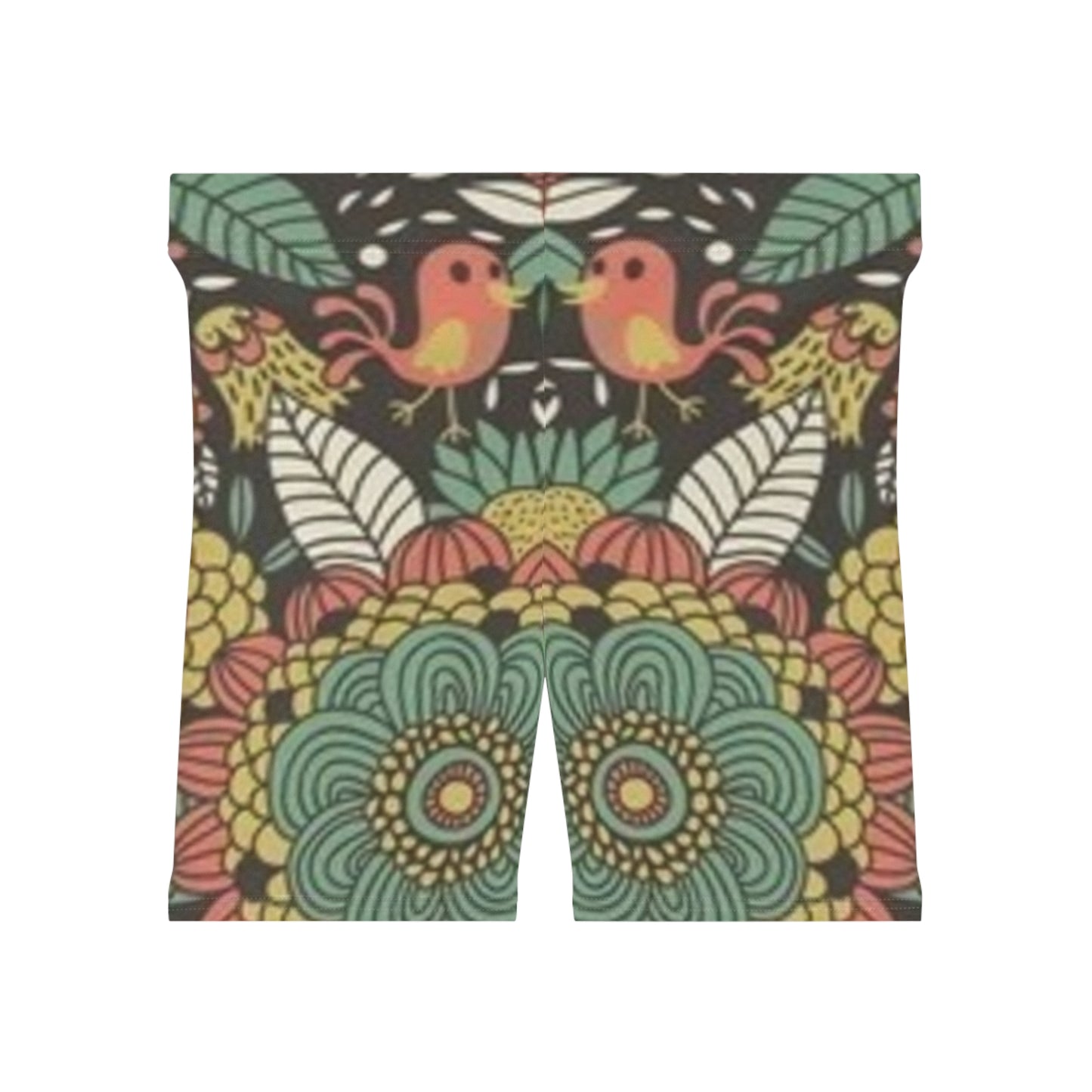 Bohemian Floral Women's Biker Shorts – Comfortable & Stylish Activewear