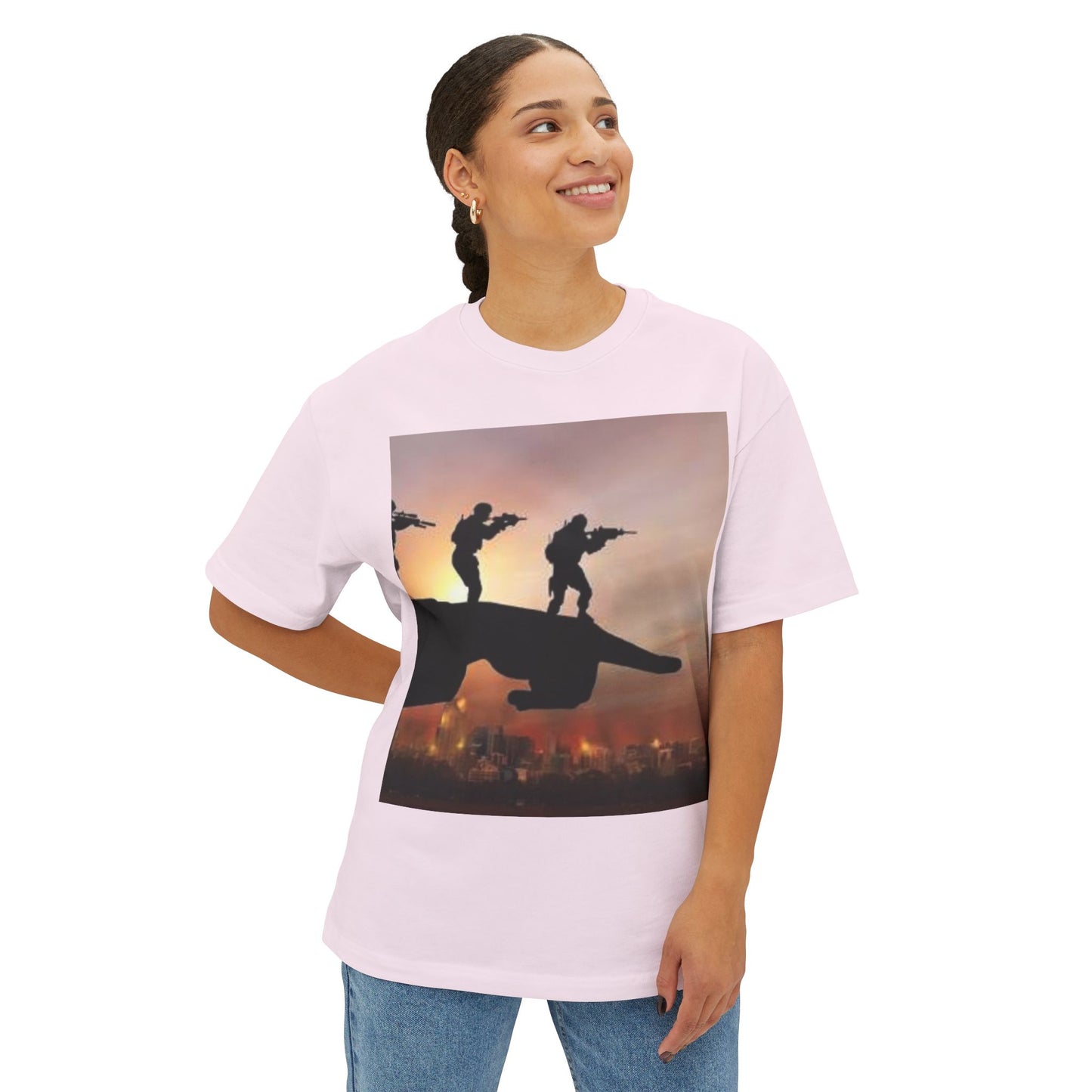 Epic Adventure Unisex Oversized Boxy Tee - Bold Graphic Design