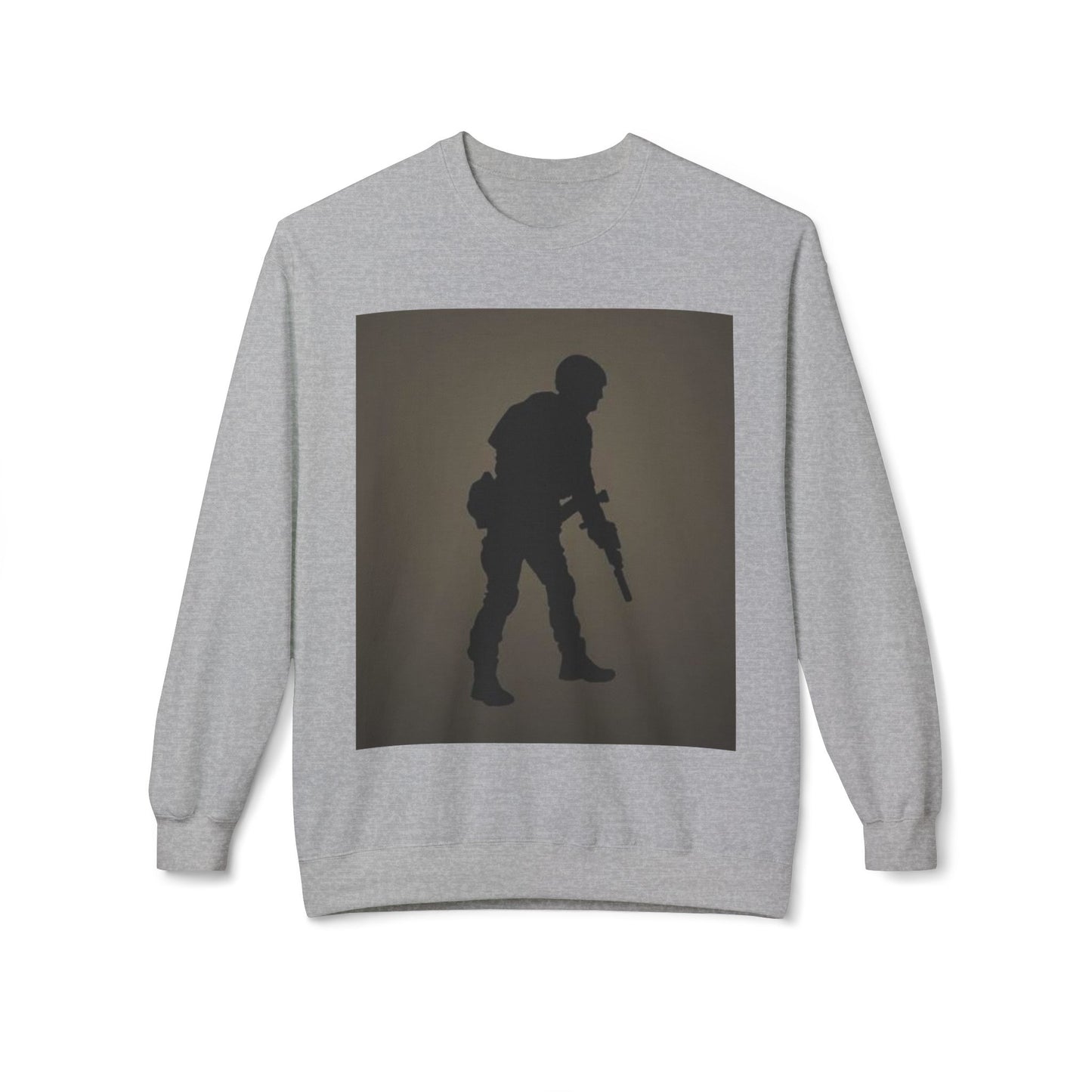 Military Silhouette Crewneck Sweatshirt - Unisex Midweight Fleece