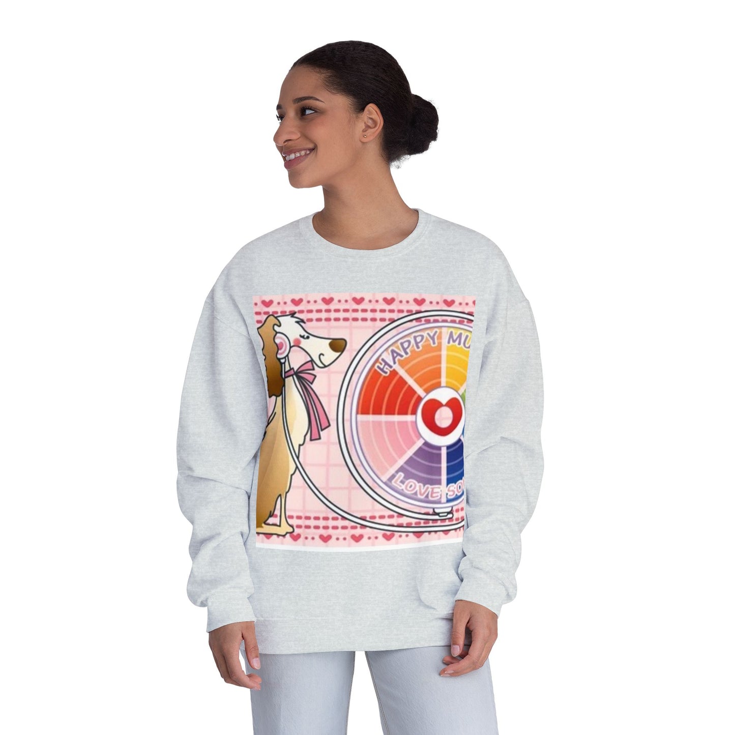 Happy Mood Love Sound Unisex Crewneck Sweatshirt
