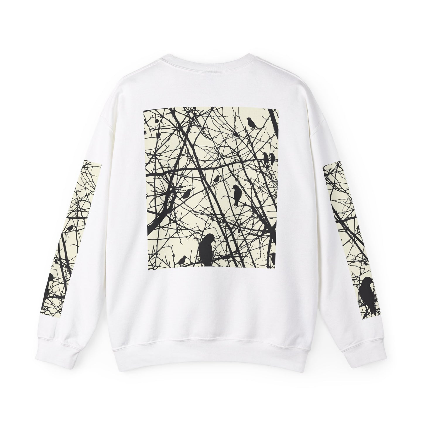 Nature-Inspired Unisex Crewneck Sweatshirt with Bird Print