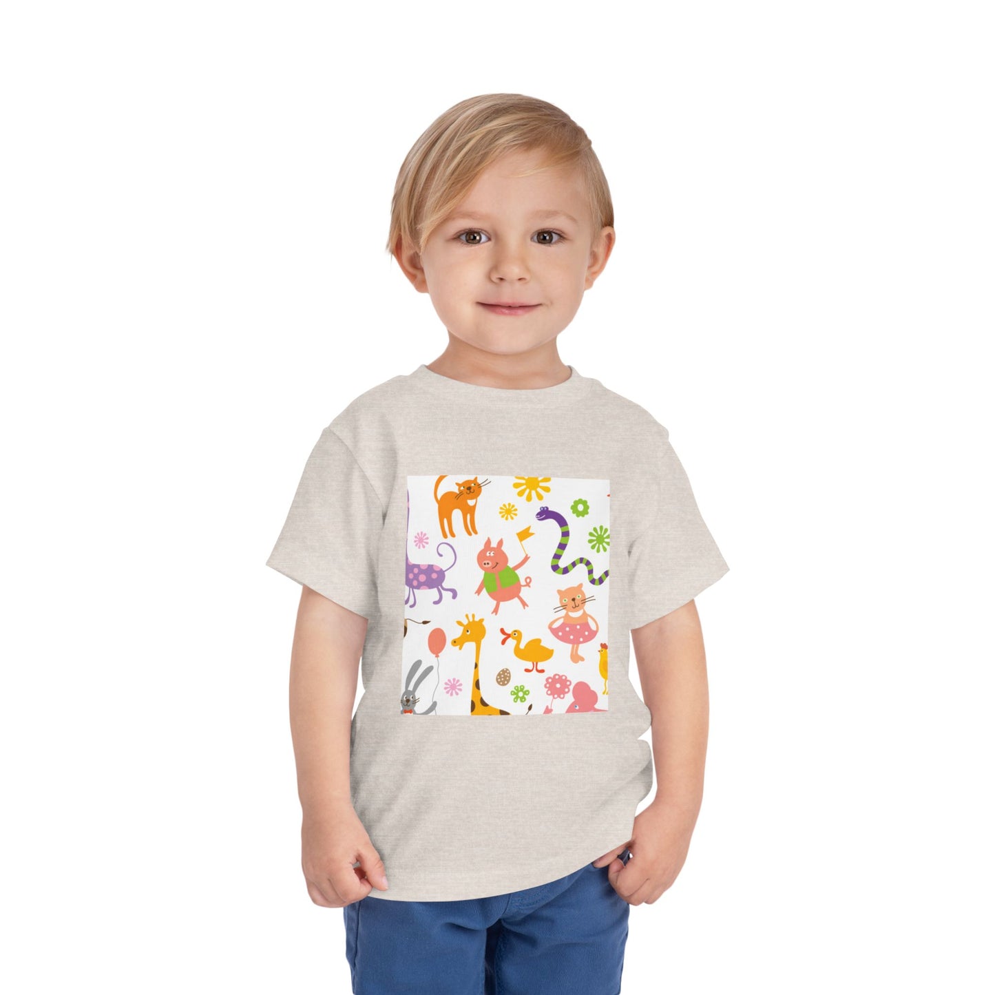 Playful Toddler Tee with Fun Animal Prints