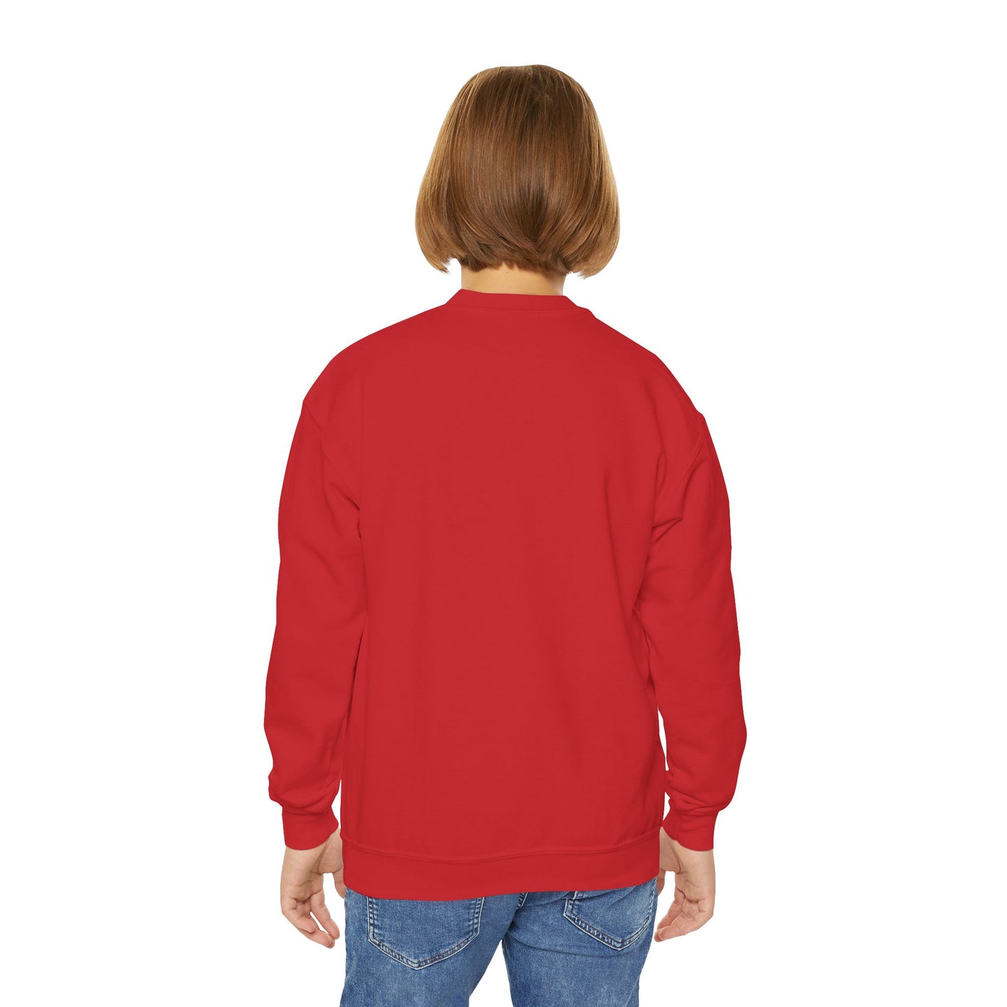 Youth Crewneck Sweatshirt with "I Love You" Unicorn Design