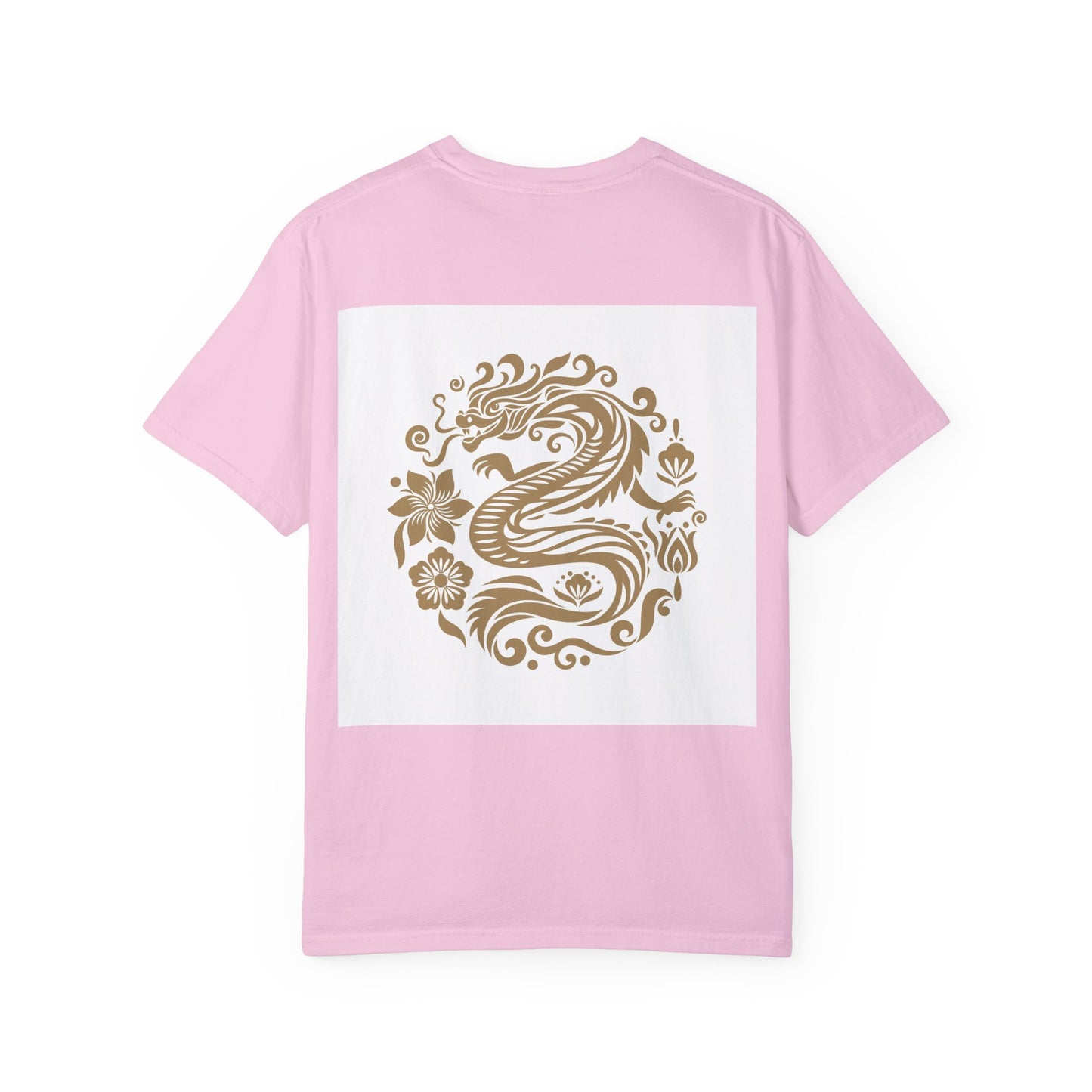 Garment-Dyed Dragon Graphic T-shirt for Nature Lovers