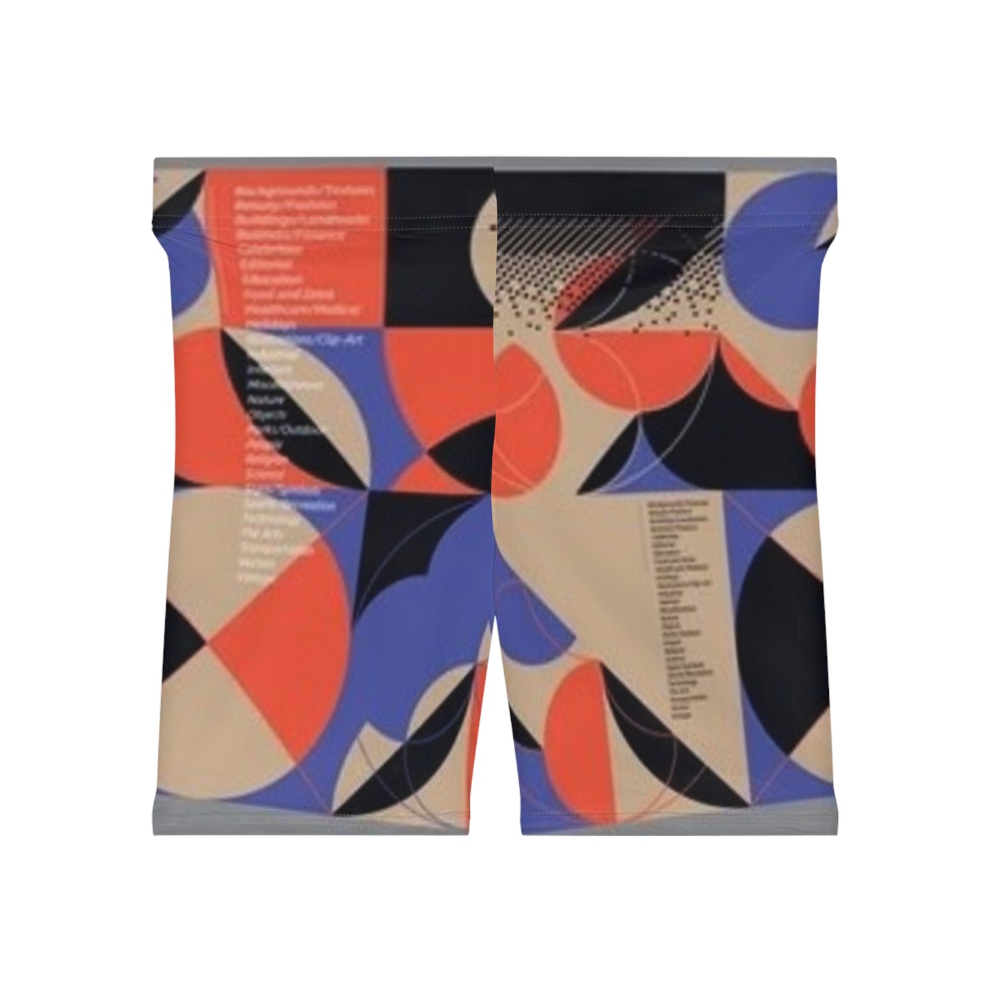 Women's Biker Shorts - Vibrant Abstract Design for Active Lifestyle