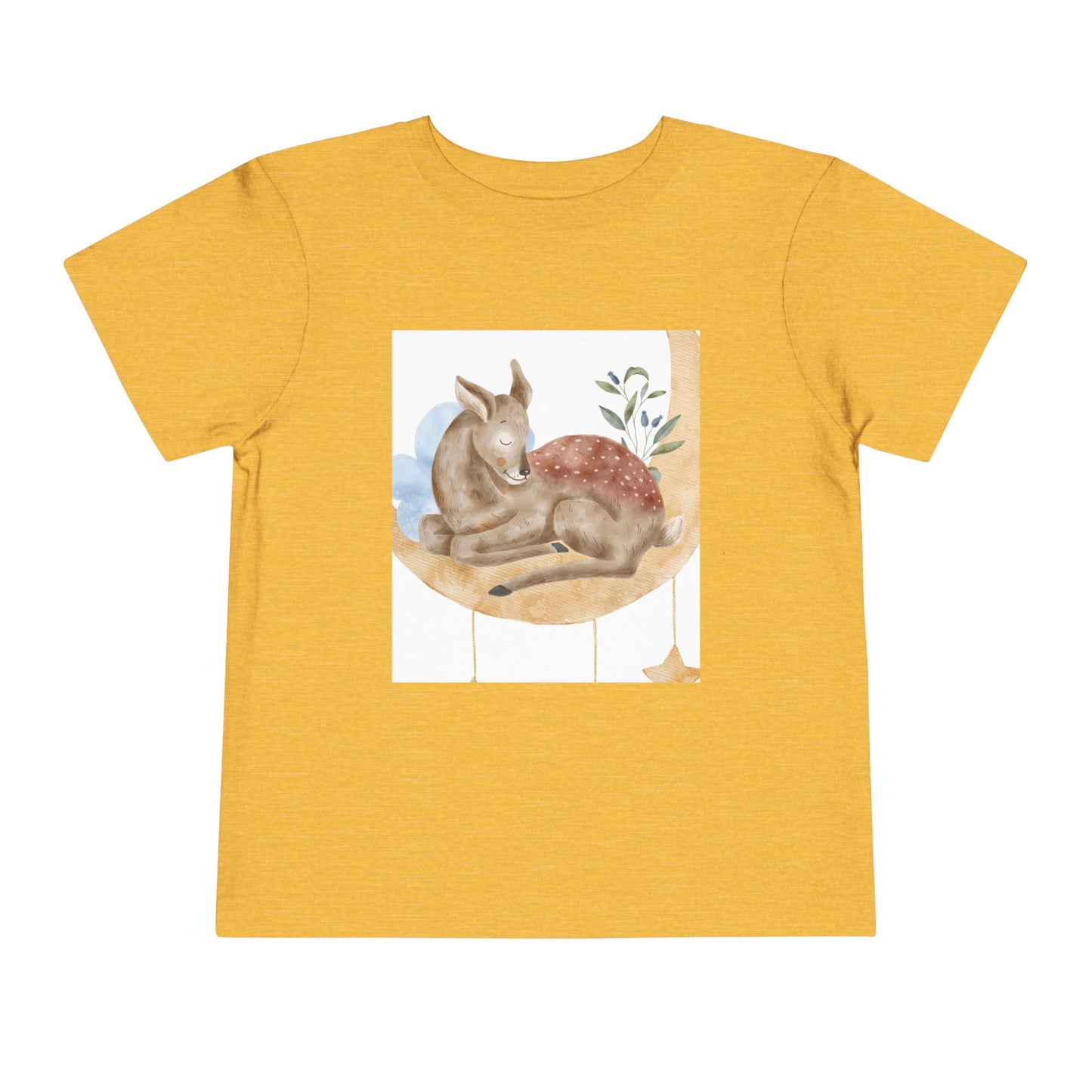 Whimsical Fawn Toddler Tee - Cute Short Sleeve Shirt for Kids
