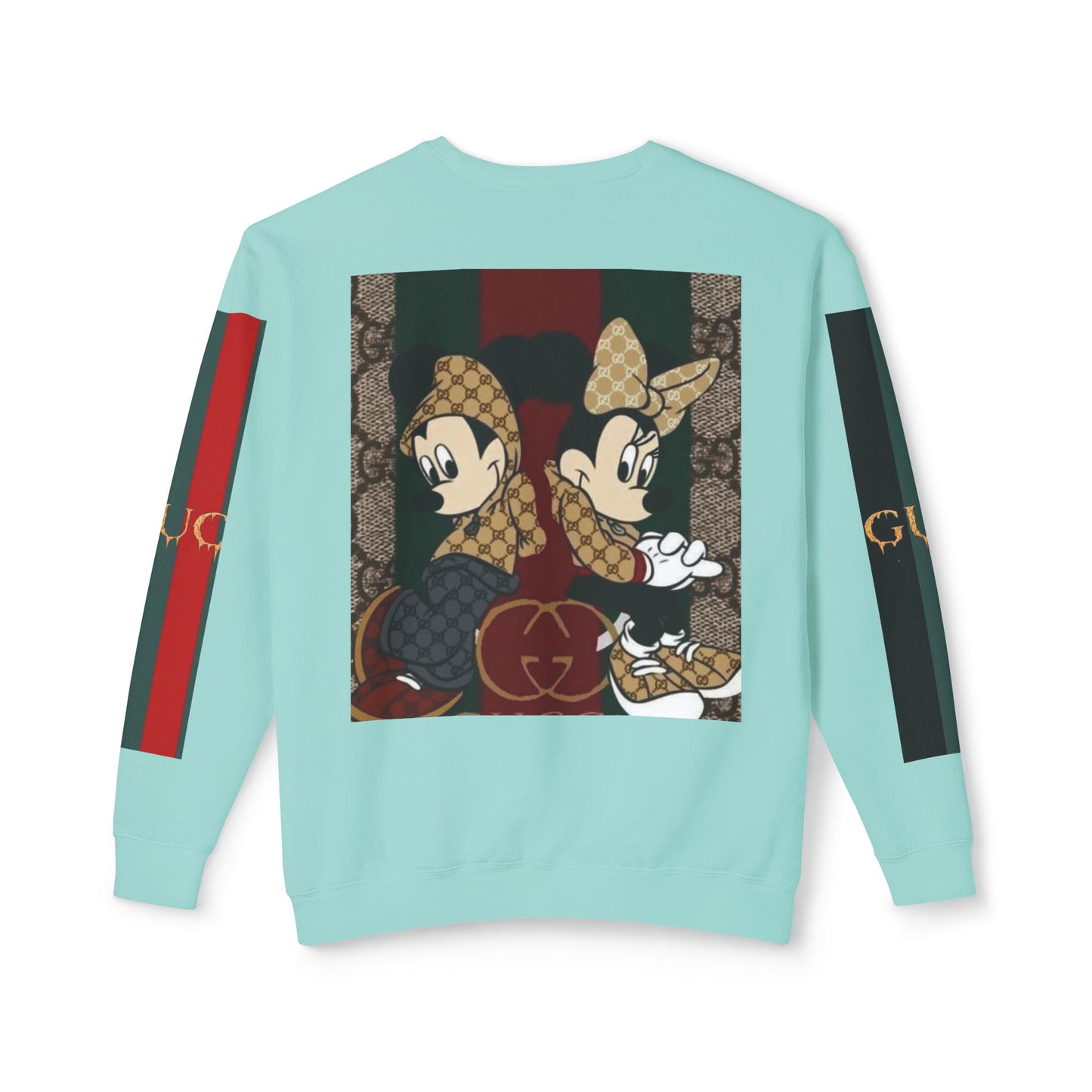 Gucci Inspired Unisex Crewneck Sweatshirt with Mickey & Minnie Design