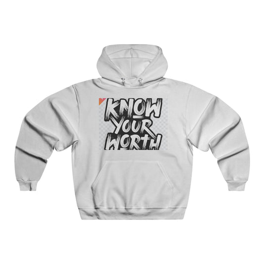 Men's NUBLEND® Hooded Sweatshirt - "Know Your Worth" Inspirational Hoodie