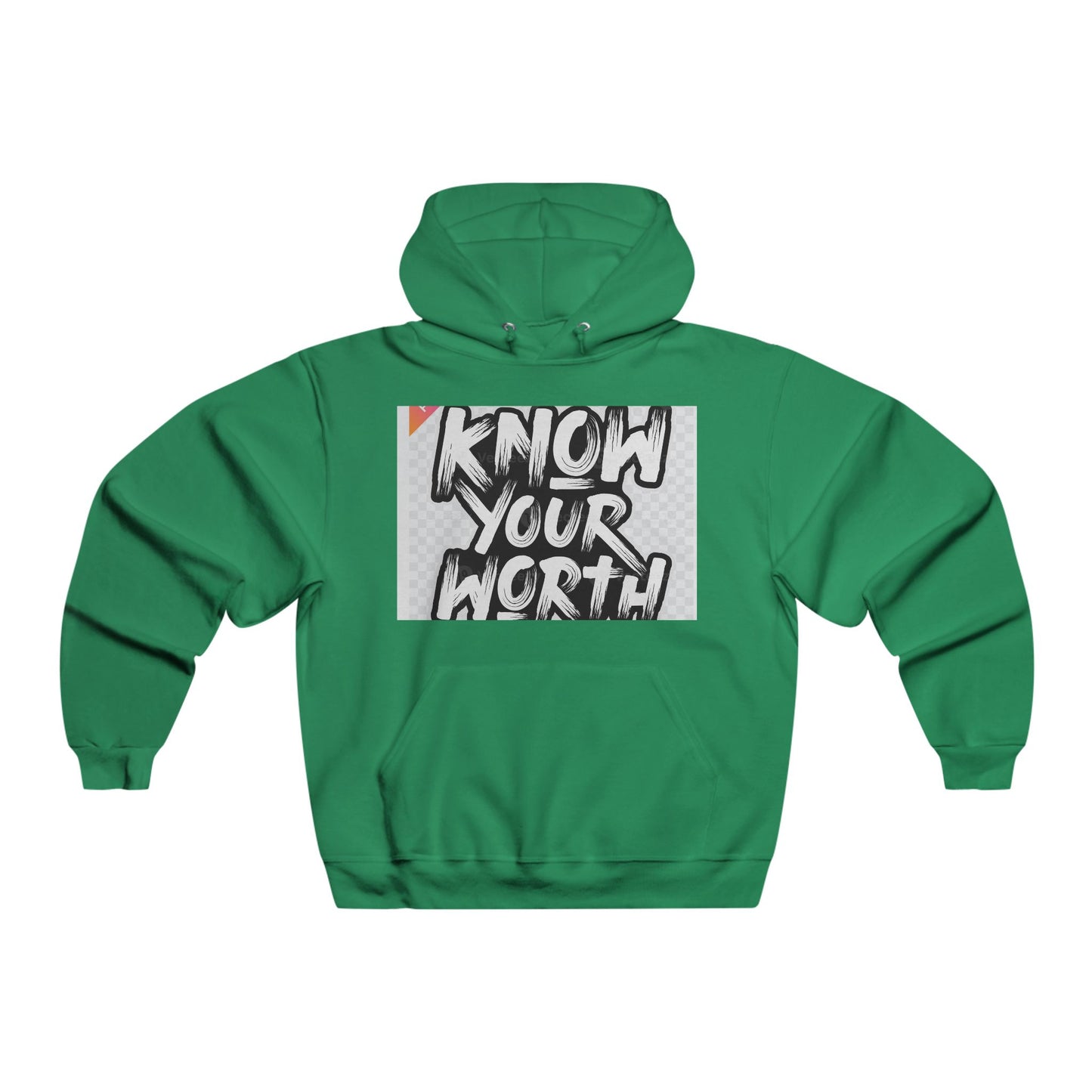 Men's NUBLEND® Hooded Sweatshirt - "Know Your Worth" Inspirational Hoodie