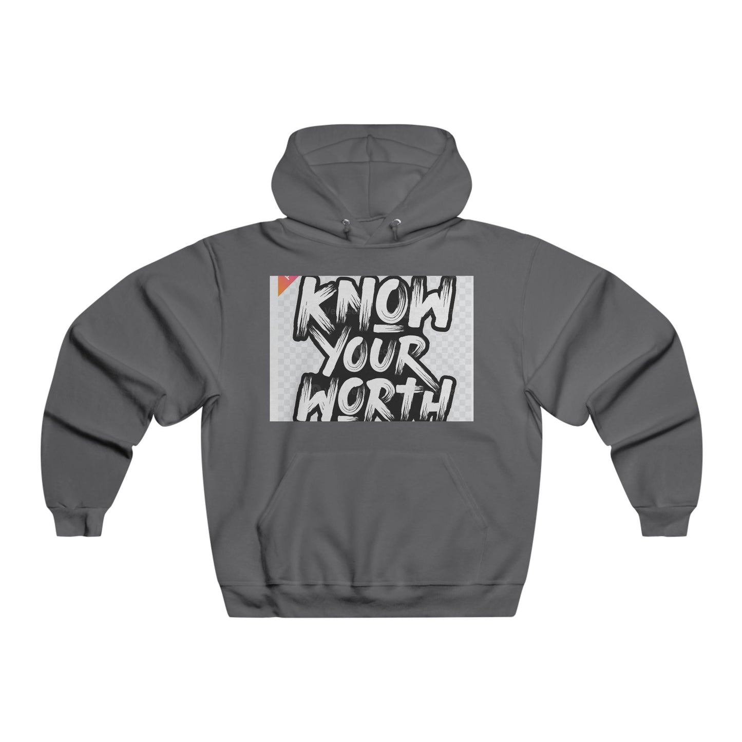 Men's NUBLEND® Hooded Sweatshirt - "Know Your Worth" Inspirational Hoodie