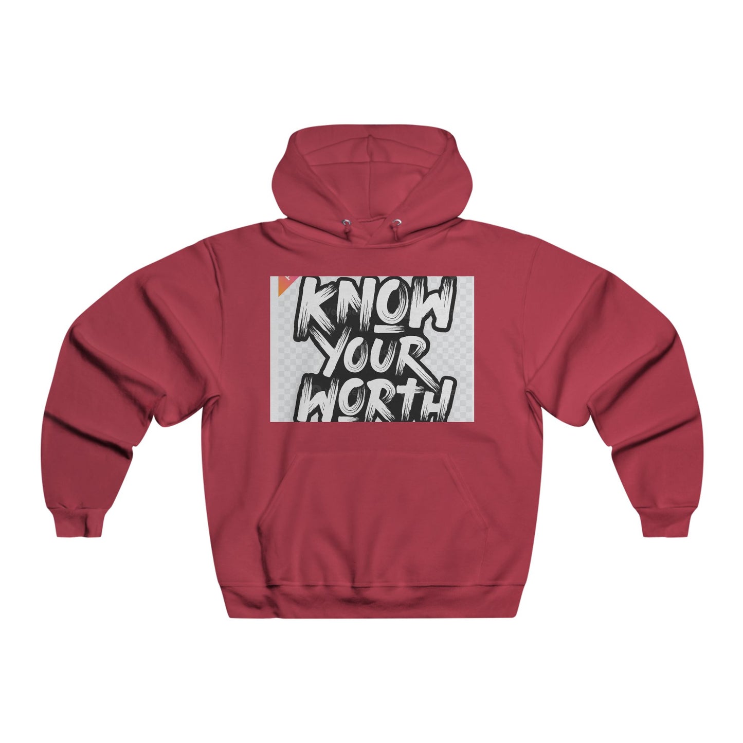 Men's NUBLEND® Hooded Sweatshirt - "Know Your Worth" Inspirational Hoodie