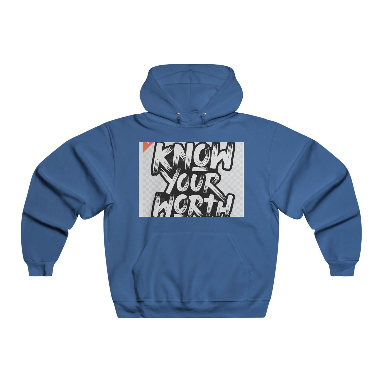 Men's NUBLEND® Hooded Sweatshirt - "Know Your Worth" Inspirational Hoodie