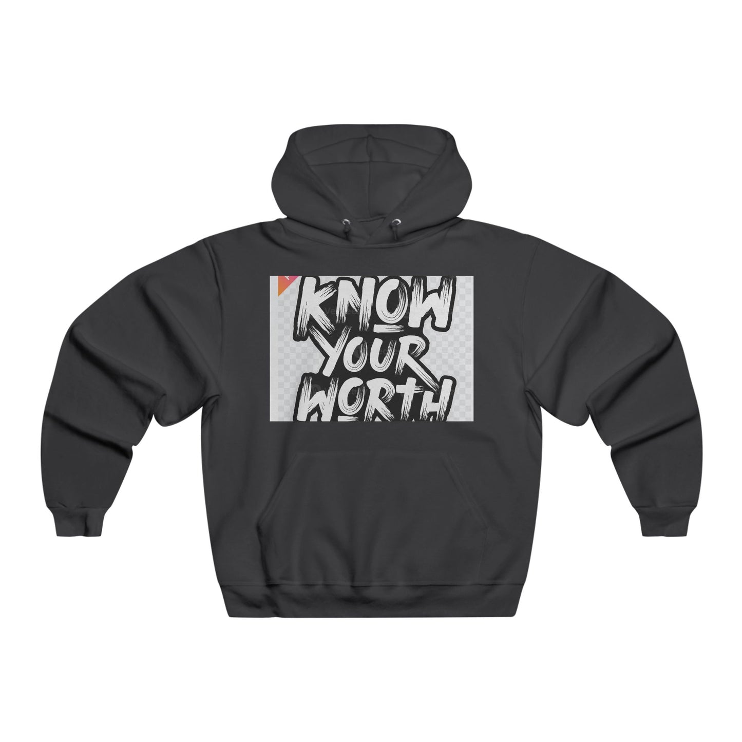 Men's NUBLEND® Hooded Sweatshirt - "Know Your Worth" Inspirational Hoodie