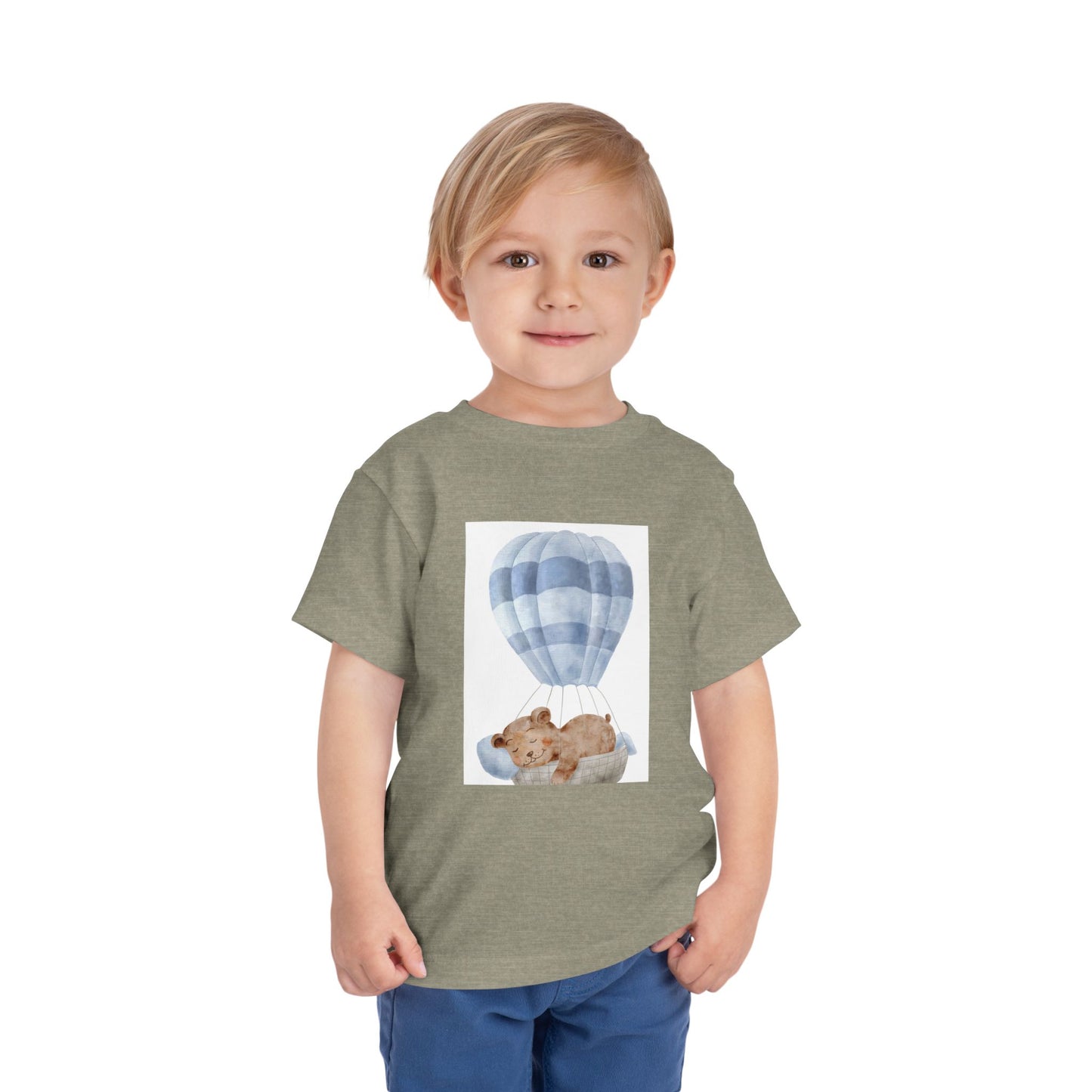 Cute Toddler Tee with Hot Air Balloon and Bear Design - Perfect for Playtime and Special Occasions