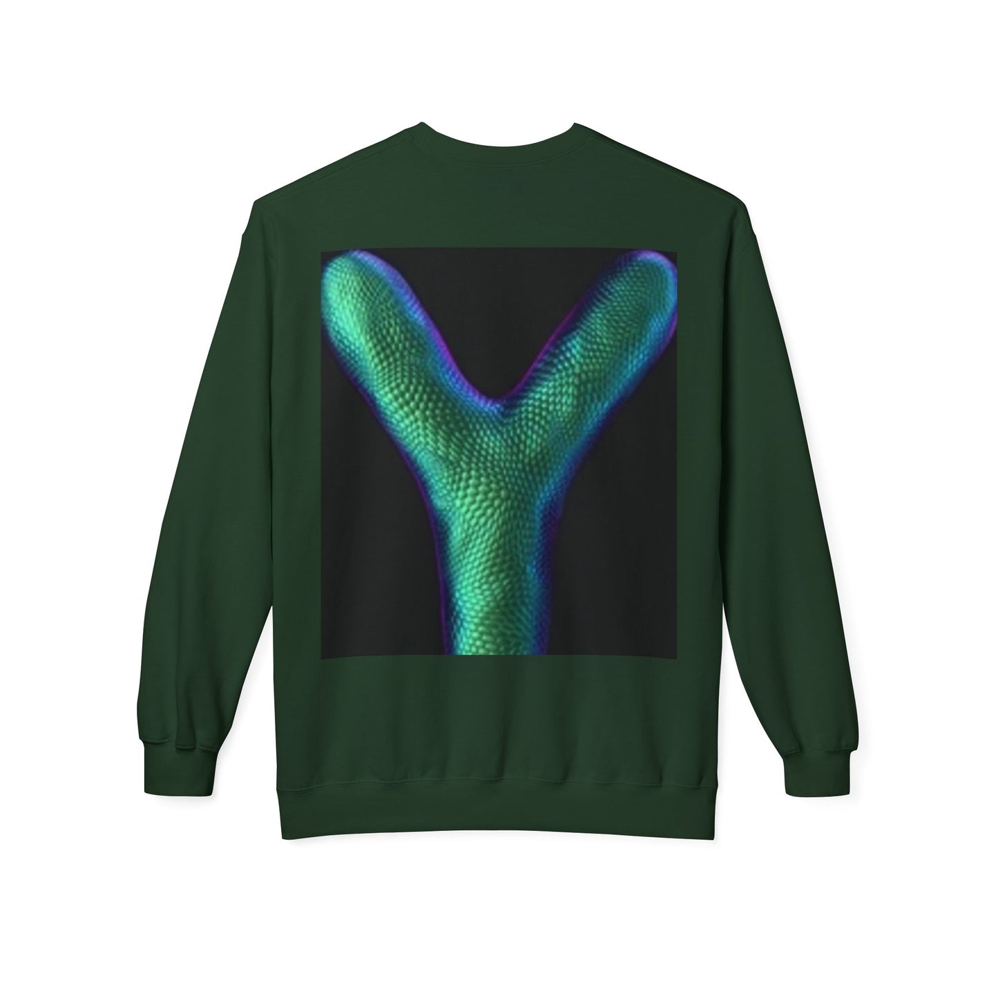Unisex Y Graphic Fleece Crewneck Sweatshirt - Cozy Modern Style