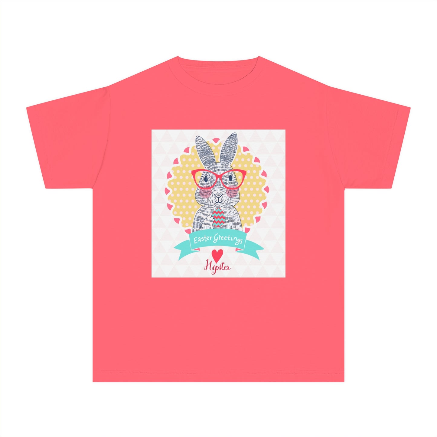 Youth Easter Bunny Tee - 'Easter Greetings' Design