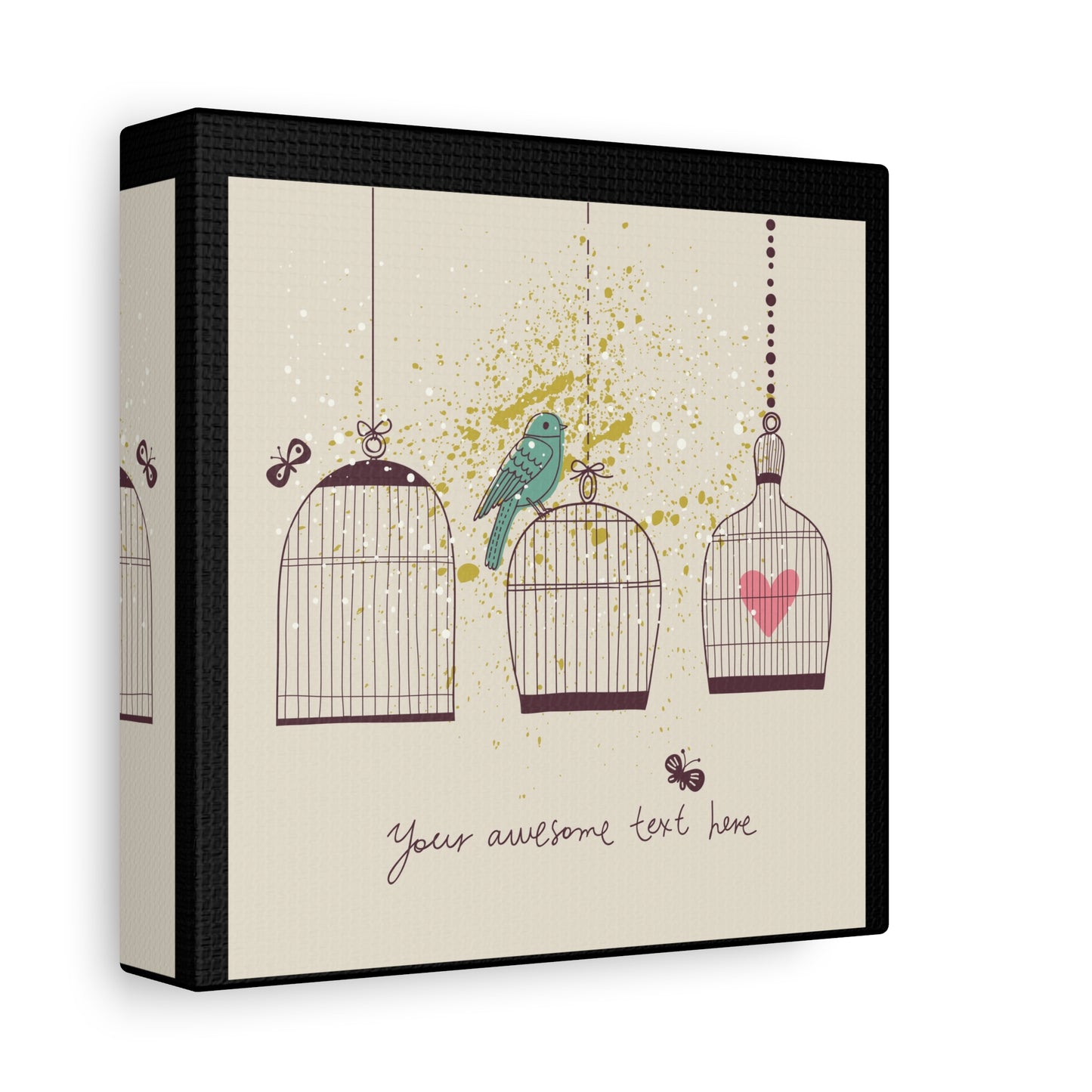 Whimsical Birdcage Canvas Wall Art - Personalized Home Decor