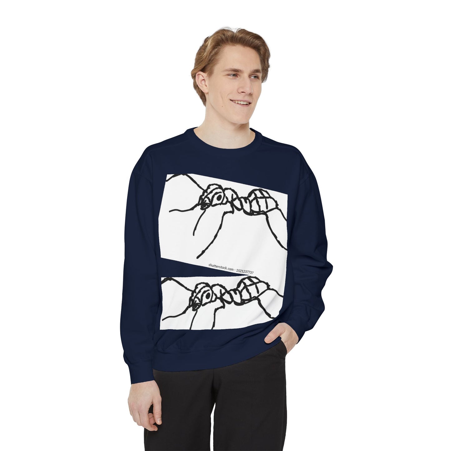 Ant-Inspired Unisex Garment-Dyed Sweatshirt - Unique Nature Lover Gift