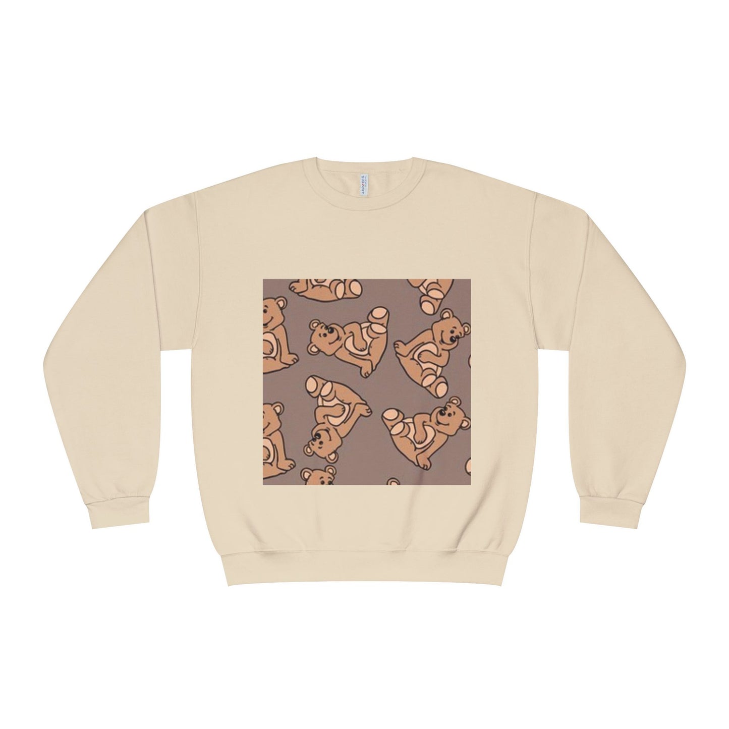 Cozy Bear Print Crewneck Sweatshirt - Perfect for Animal Lovers & Casual Comfort