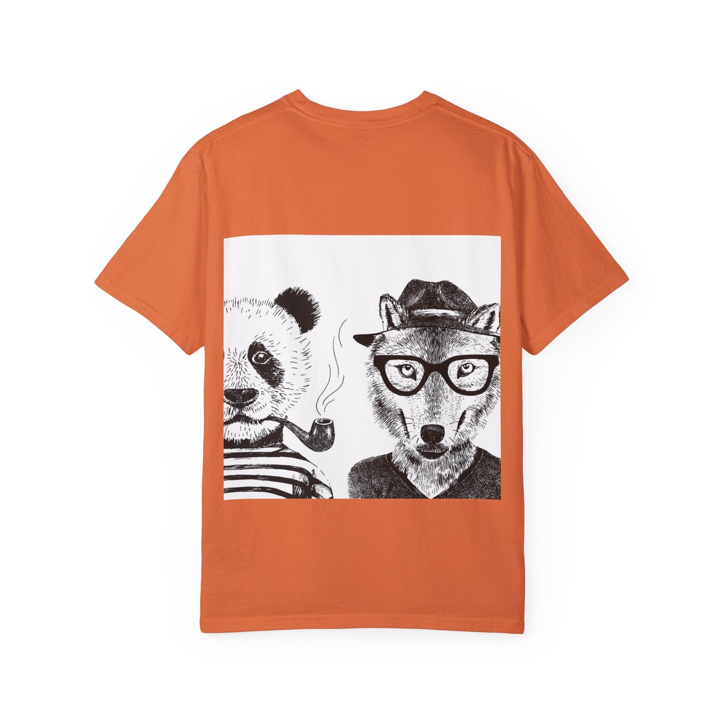Whimsical Animals Graphic T-Shirt - Cool Fox & Panda Design