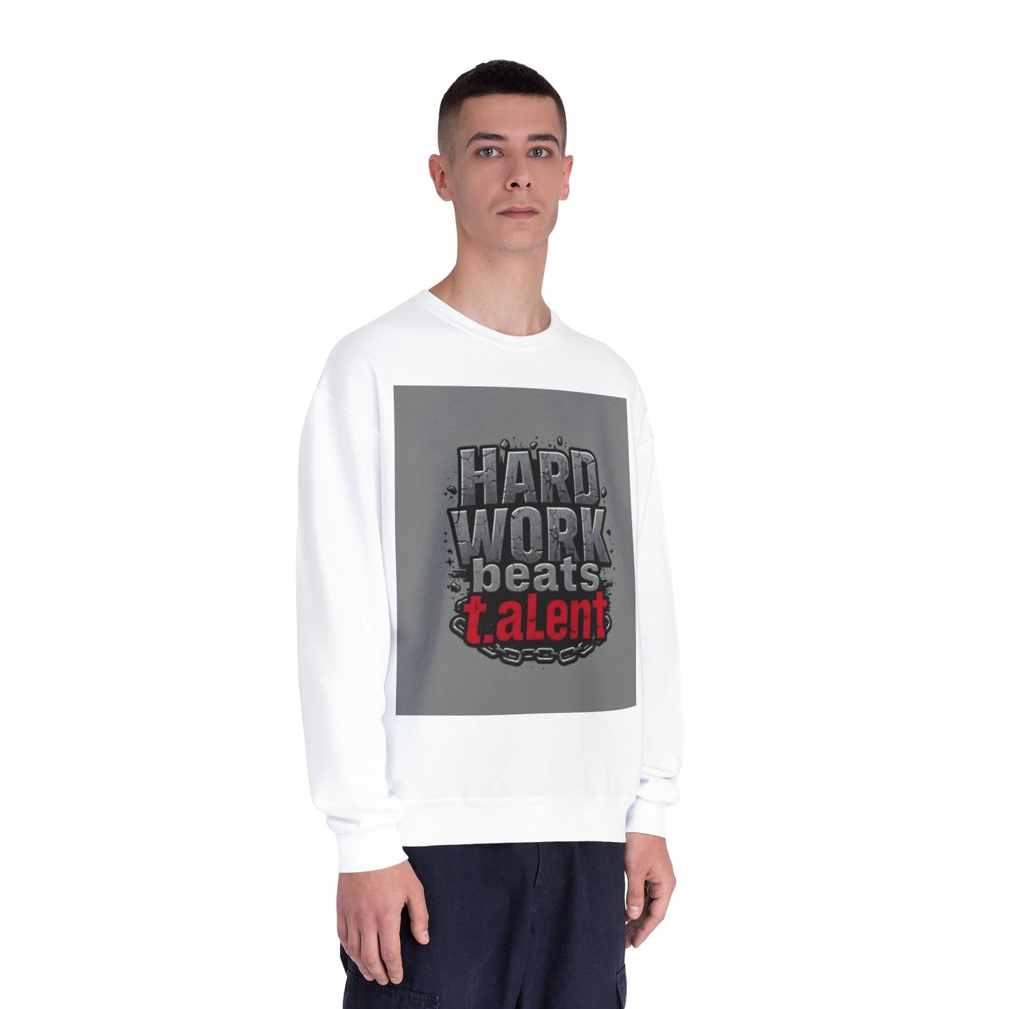 Stylish Abstract Red & Black Crewneck Sweatshirt - Unisex Casual Wear