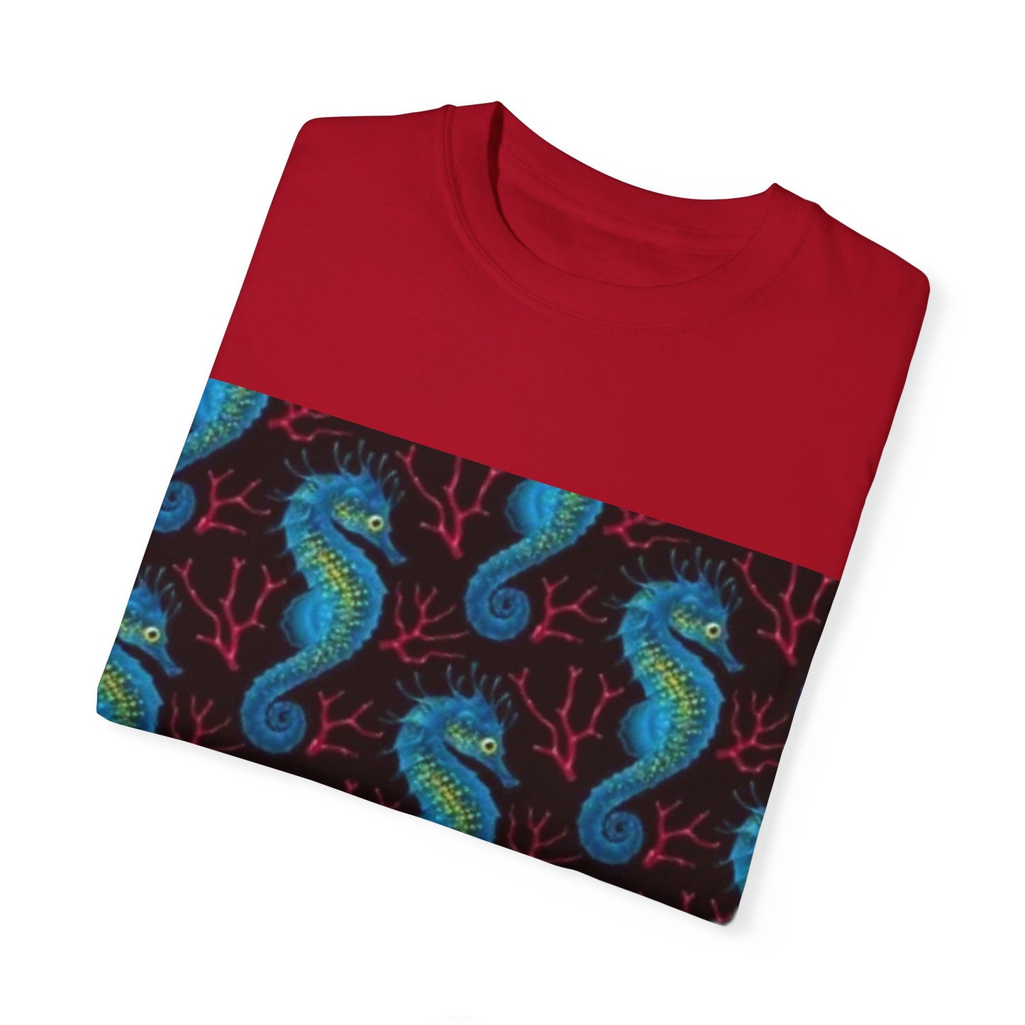 Ocean-Inspired Unisex T-Shirt with Seahorse Design
