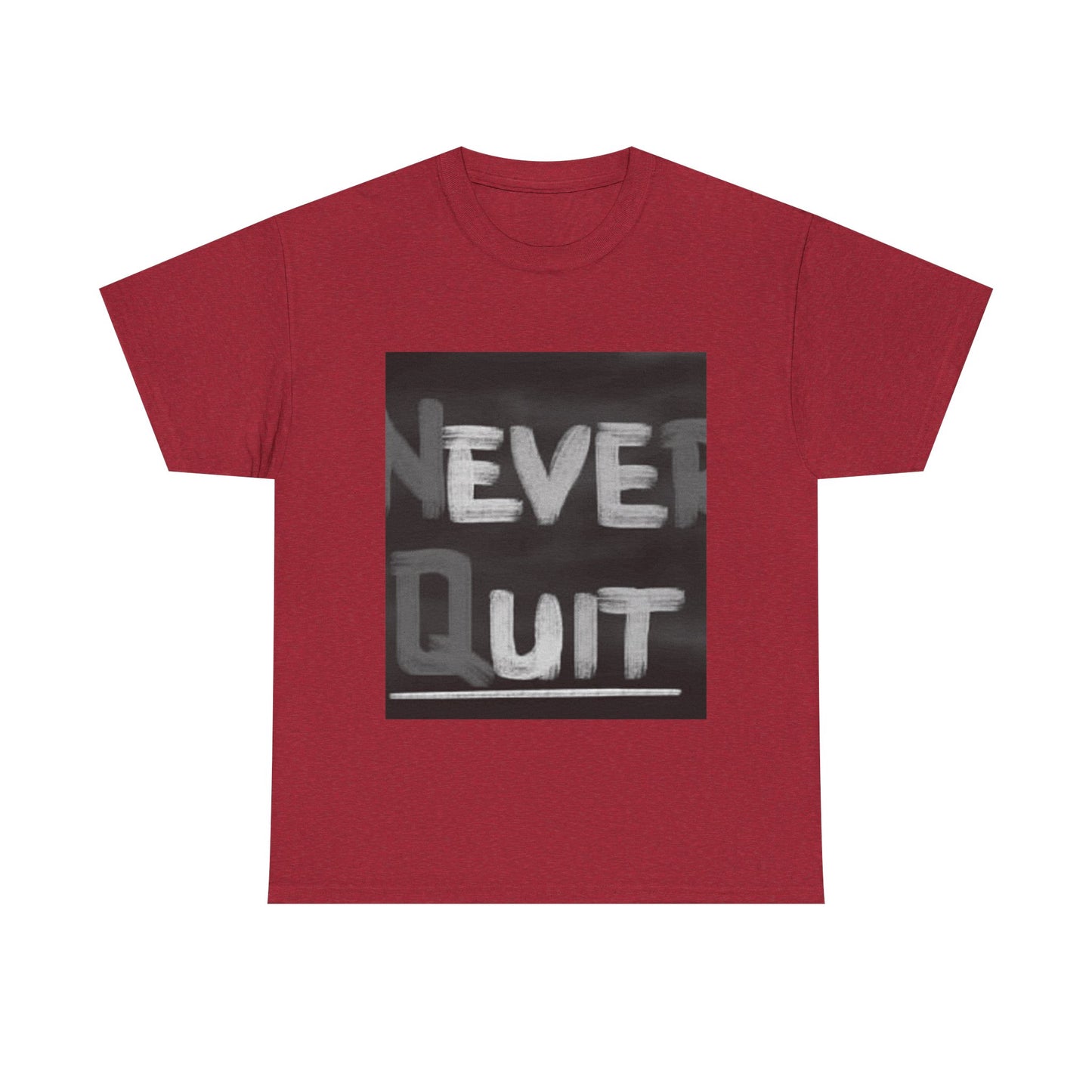 Motivational Unisex Heavy Cotton Tee - "Never Quit" Inspirational Shirt