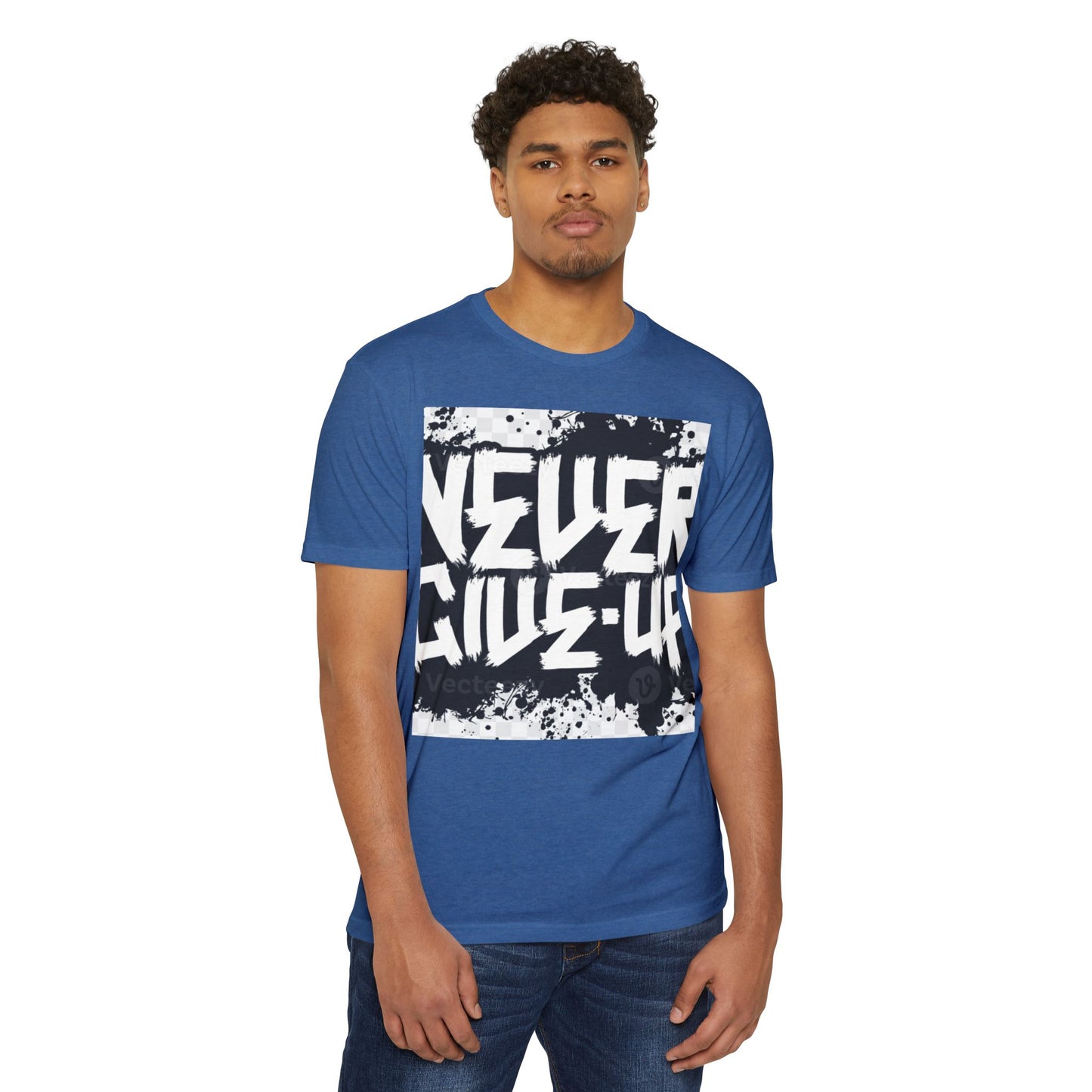 Unisex Motivational T-Shirt - "Never Give Up" Inspirational Tee
