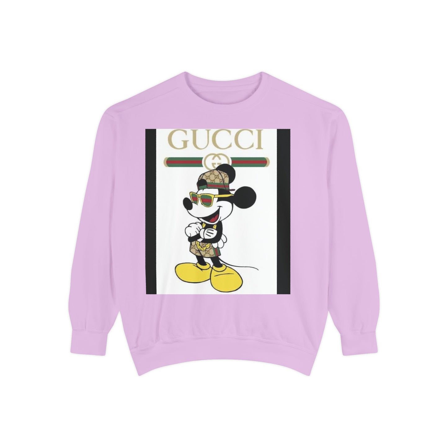Mickey Mouse Gucci Streetwear Sweatshirt - Unisex Garment-Dyed