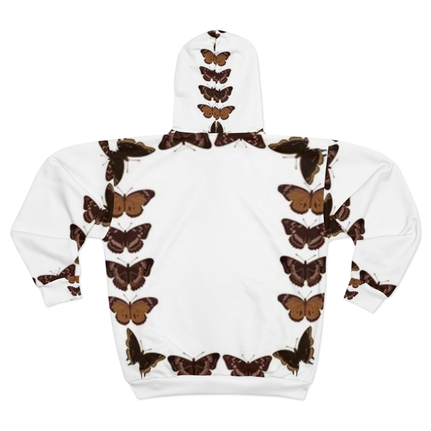 Butterfly Unisex Zip Hoodie - Nature-Inspired Cozy Jacket